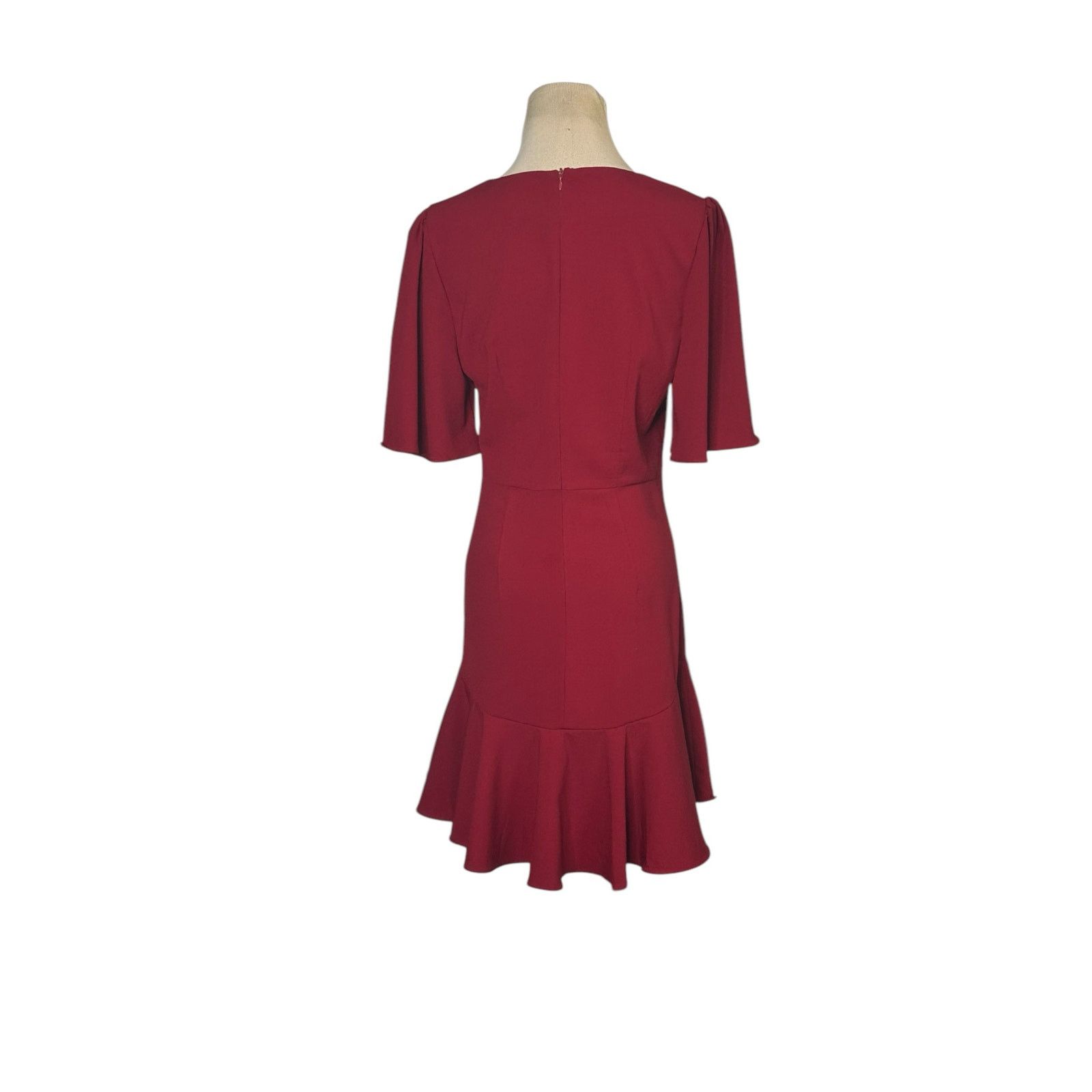 Forever 21 Forever 21 burgundy flouncy hem sheath mini dress size Small Size S / US 4 / IT 40 - 14 Thumbnail