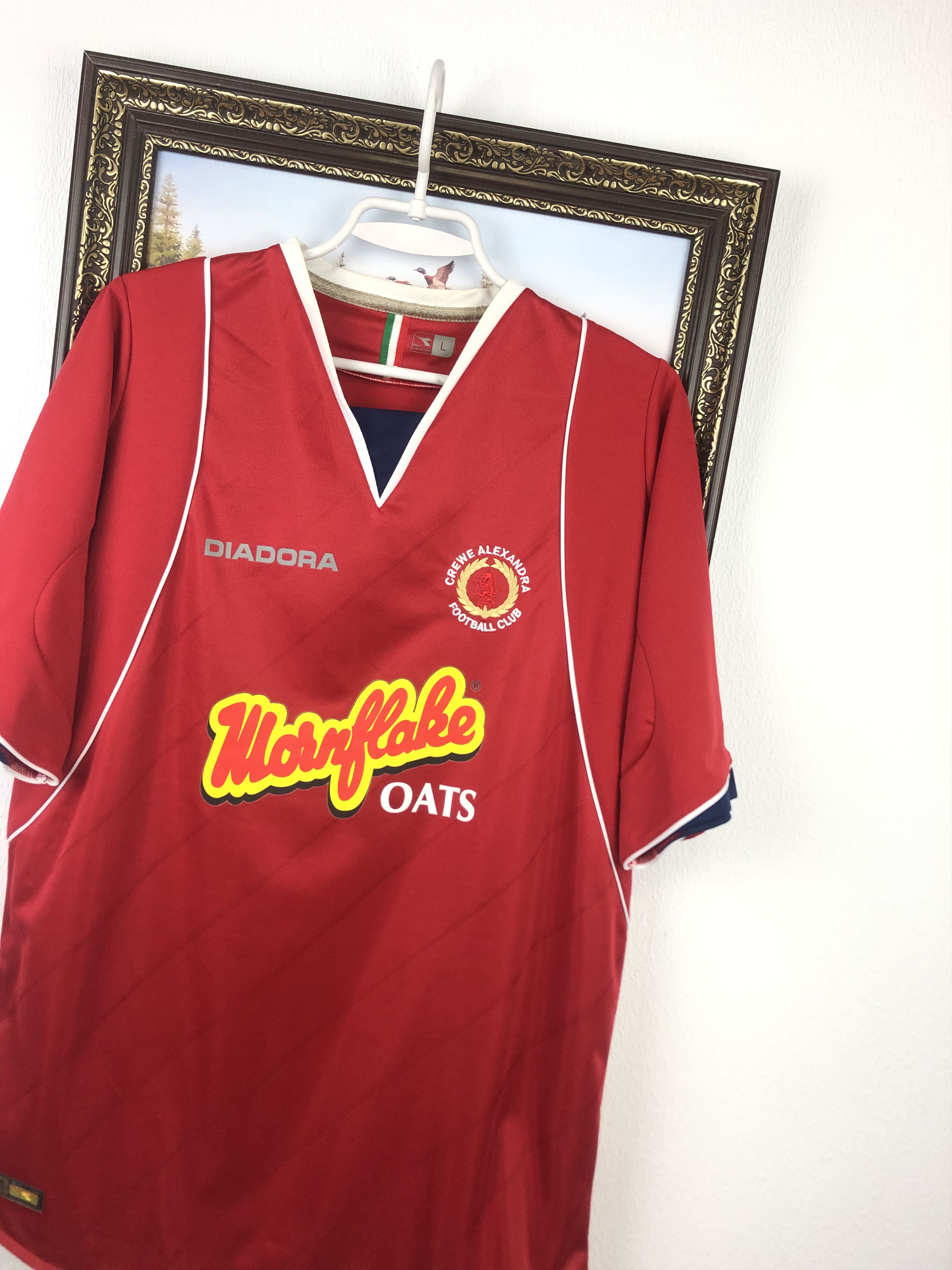 Vintage Crewe Alexandra football shirt 2007 Soccer Jersey Trikot Size US L / EU 52-54 / 3 - 4 Thumbnail