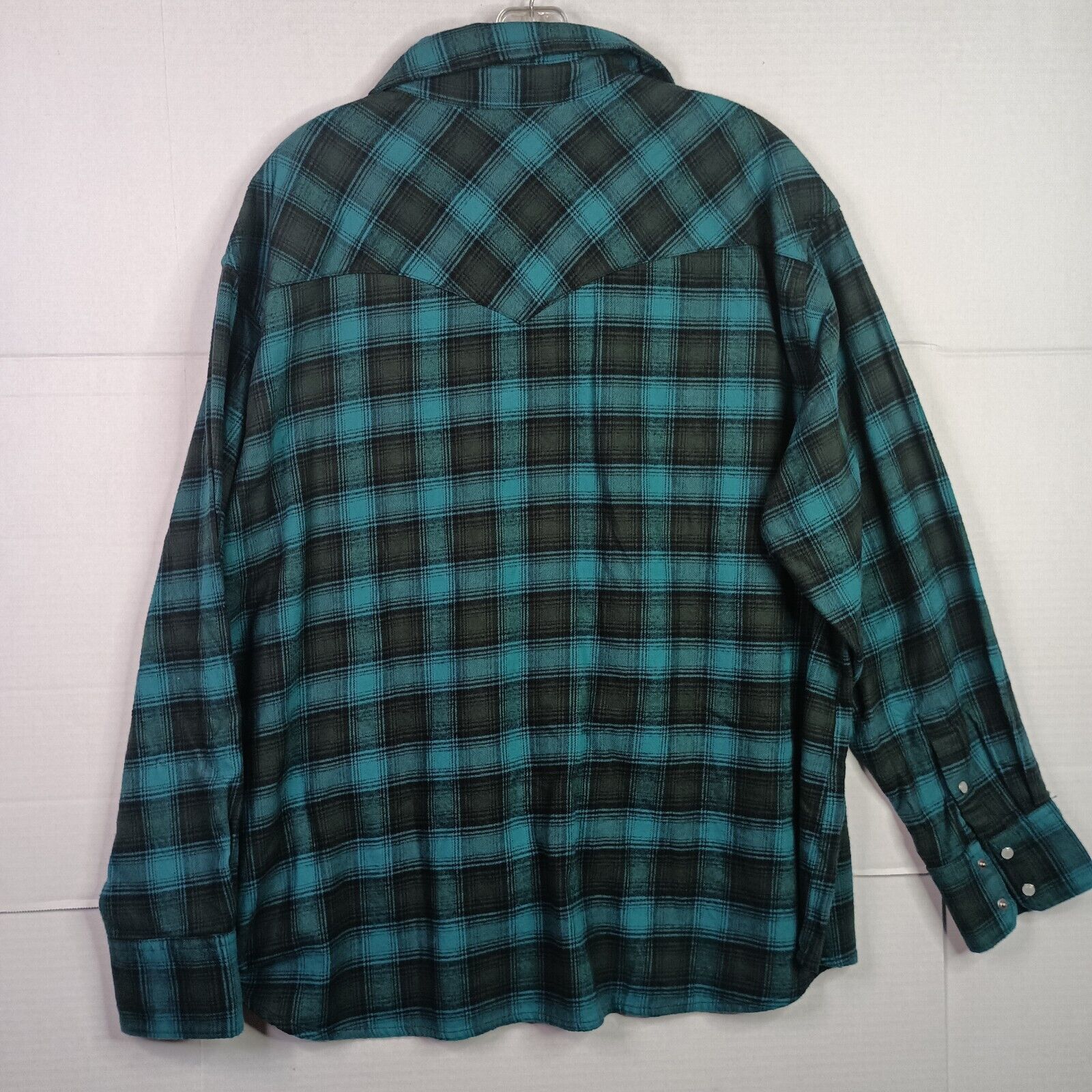Levi's Levi's Western Shirt Women's XL Green Plaid Pearl Snap Flan Size XL / US 12-14 / IT 48-50 - 7 Thumbnail