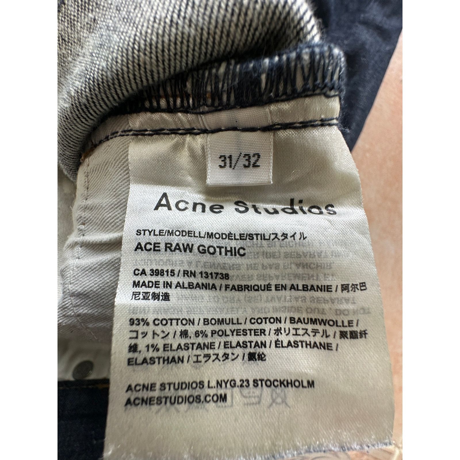 Acne Studios Acne Studios Ace Raw Gothic Jeans Men 31x28 open leg cut off Size US 31 - 6 Thumbnail