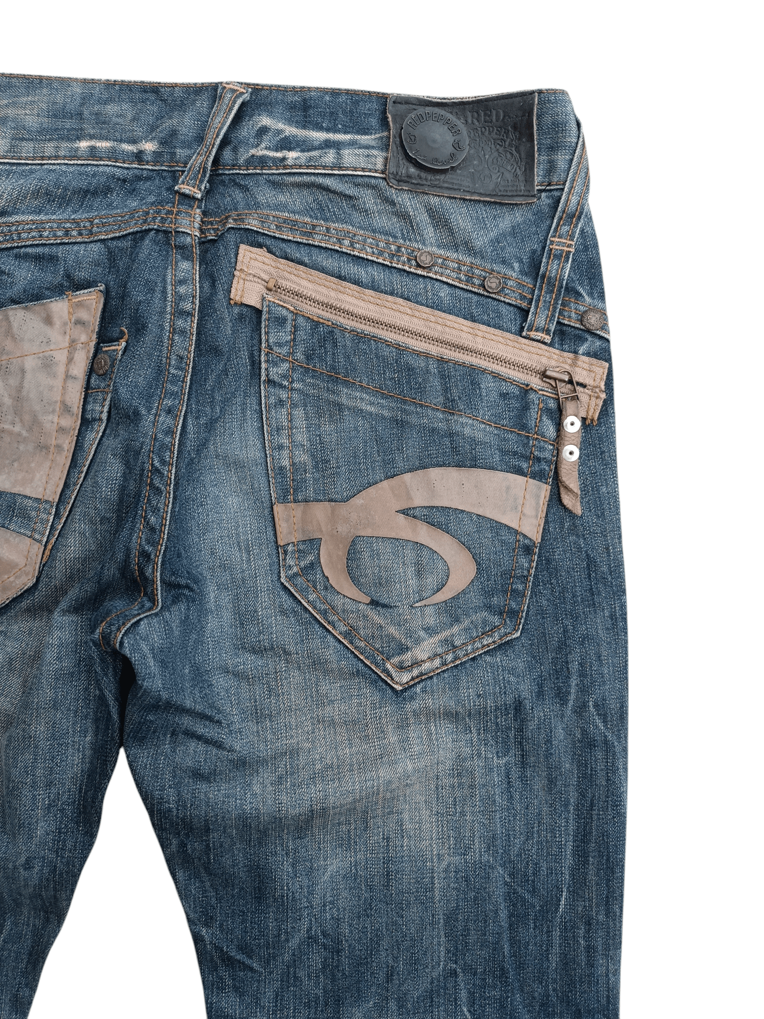 Chip & Pepper × Japanese Brand 🔥FYEE🔥Vintage Red Pepper Distressed Whiskers Denim Size US 32 / EU 48 - 5 Thumbnail