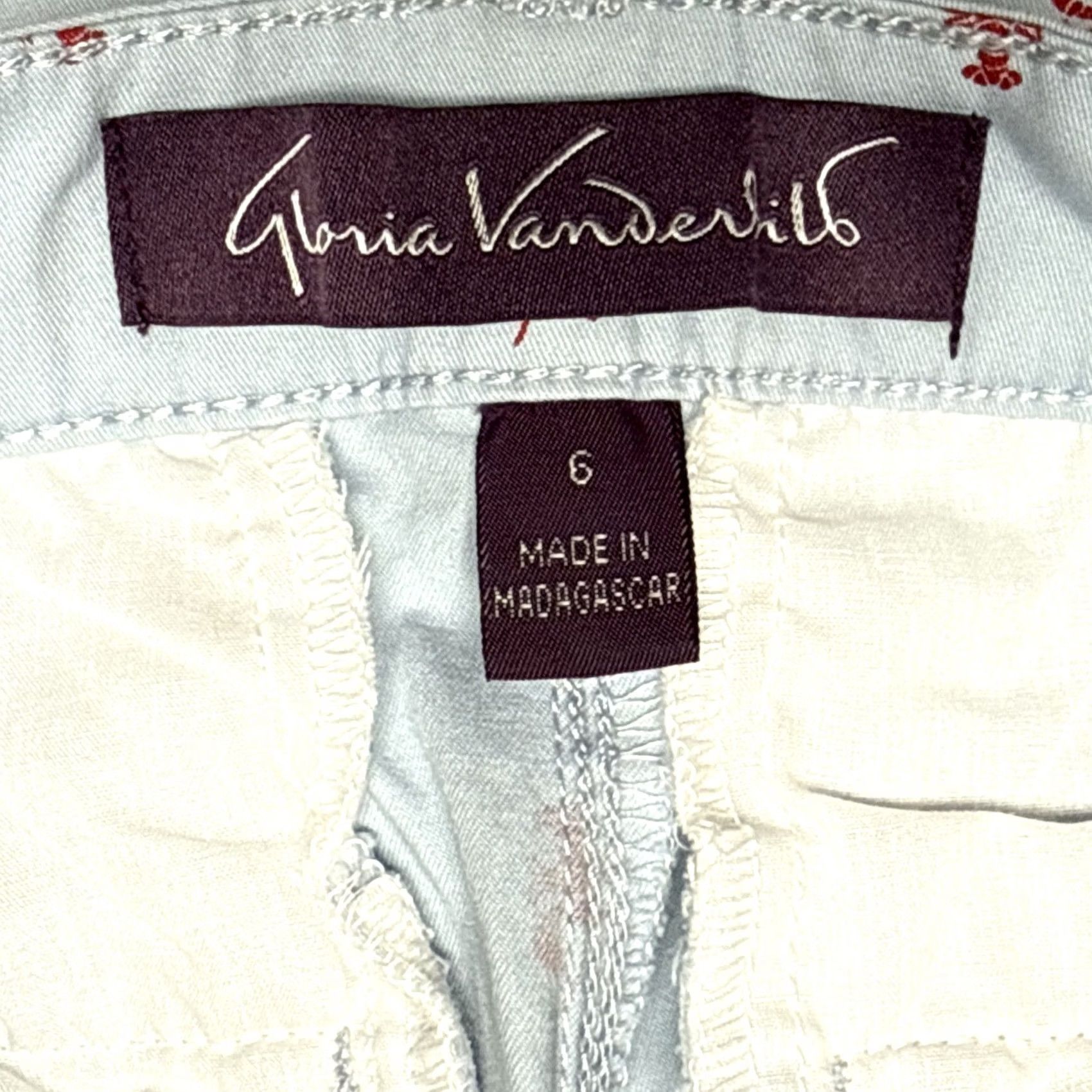 Gloria Vanderbilt Gloria Vanderbilt Nimah Lobsters Women’s Shorts Sz 6 Blue Red Size 28" / US 6 / IT 42 - 6 Thumbnail