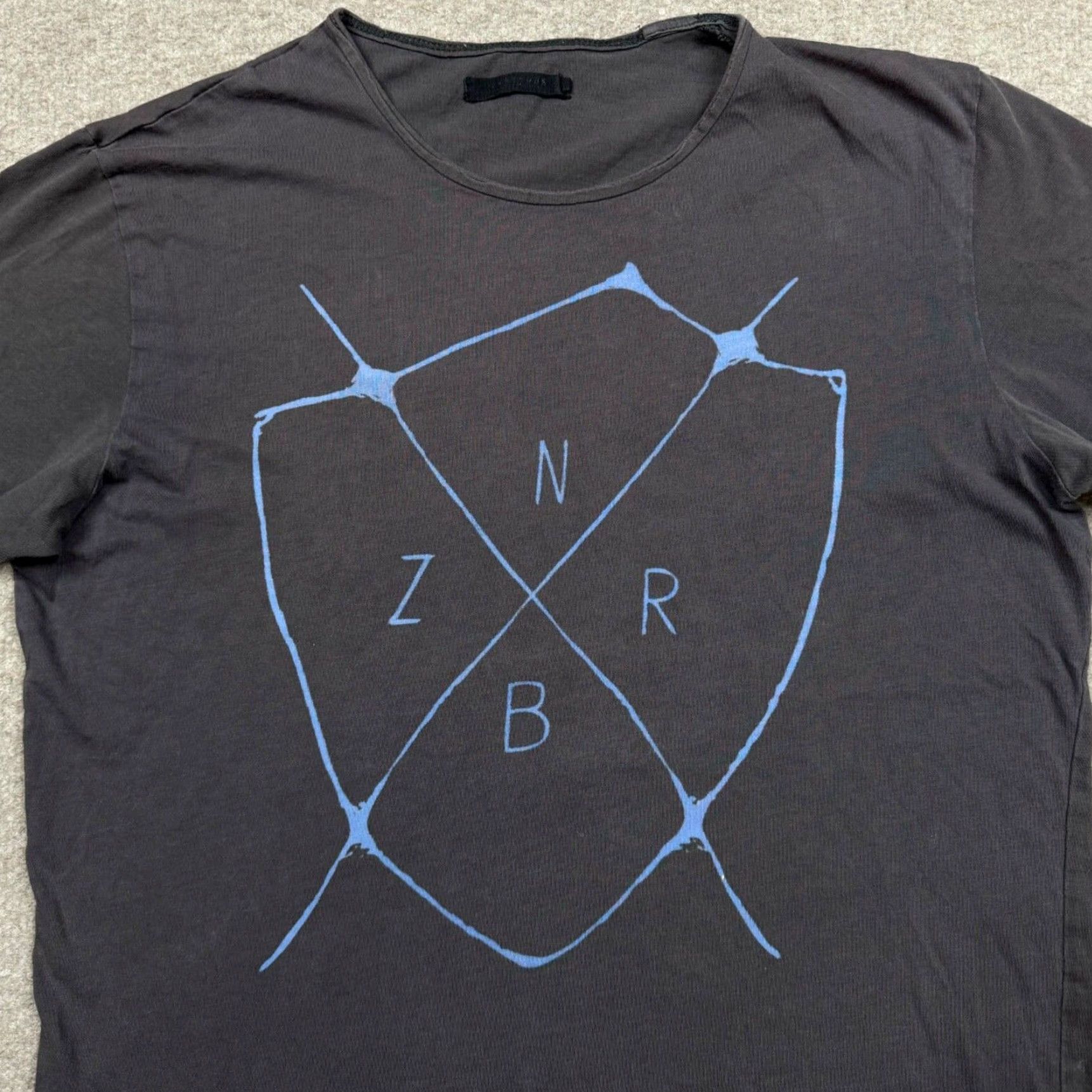 Zanerobe ZANEROBE Shirt Adult Small Gray Short Sleeve Crew Neck Logo Size US S / EU 44-46 / 1 - 4 Thumbnail