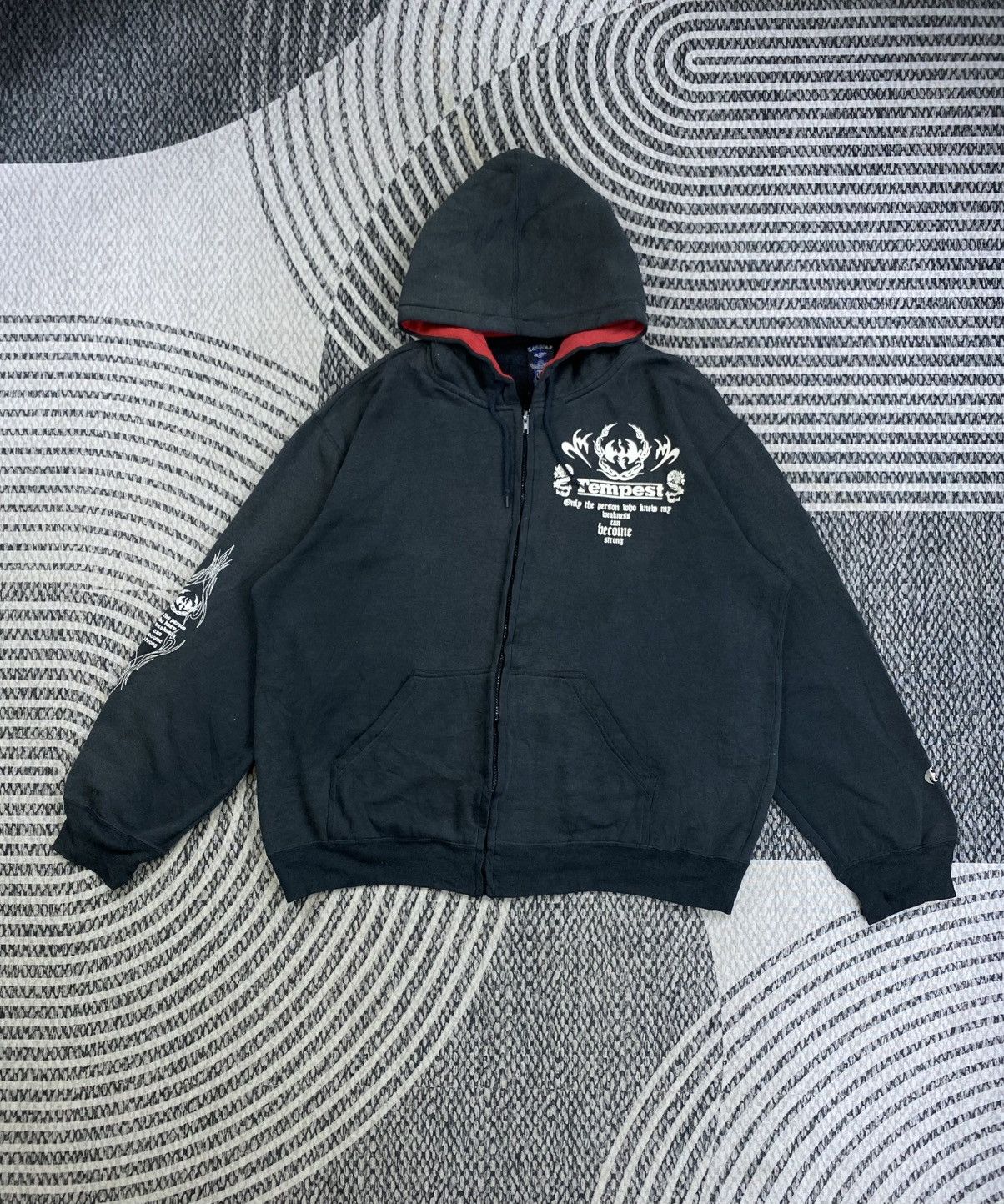 Japanese Brand Vintage Tempest Chrome Hearts Style Zipper Hoodie Size US XL / EU 56 / 4 - 3 Thumbnail