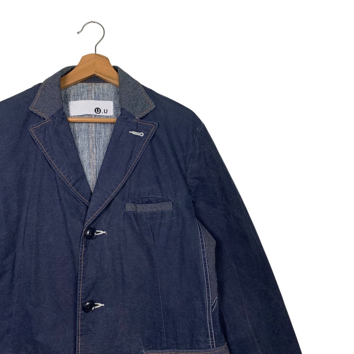 Japanese Brand U.U Jean Jacket Denim Casual Jacket #2578-C116 Size US L / EU 52-54 / 3 - 4 Thumbnail