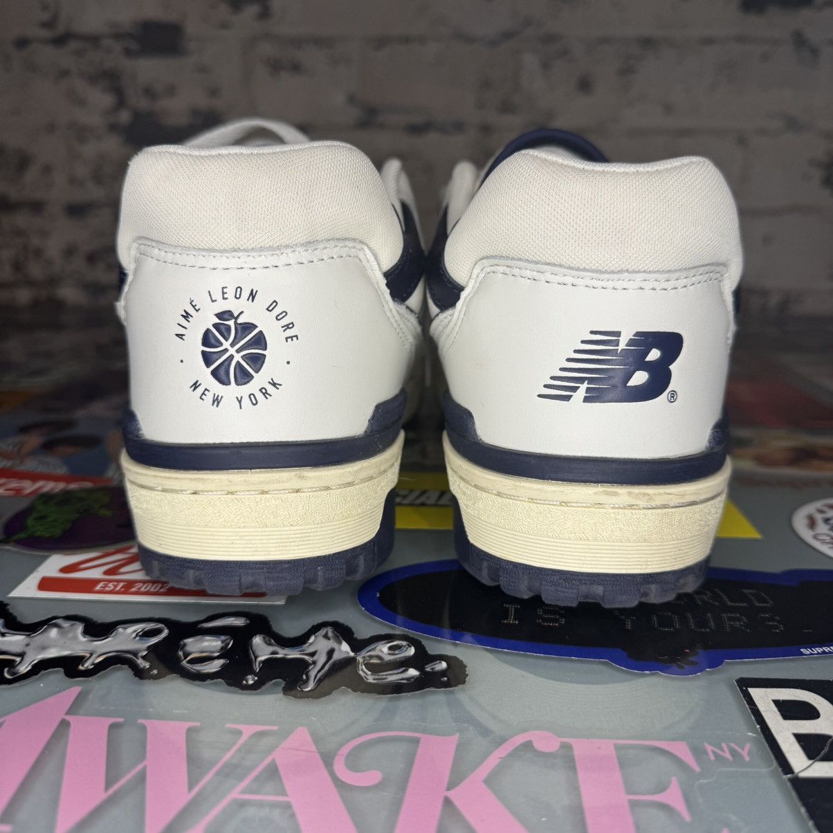 Aime Leon Dore × New Balance Aimé Leon Dore New Balance 550 Sz 9.5 Navy Used Size US 9.5 / EU 42-43 - 2 Thumbnail