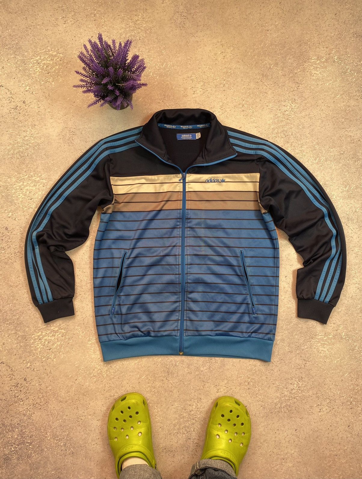 Adidas × Vintage Adidas men’s blue full zip up hoodie size medium Size US M / EU 48-50 / 2 - 2 Thumbnail