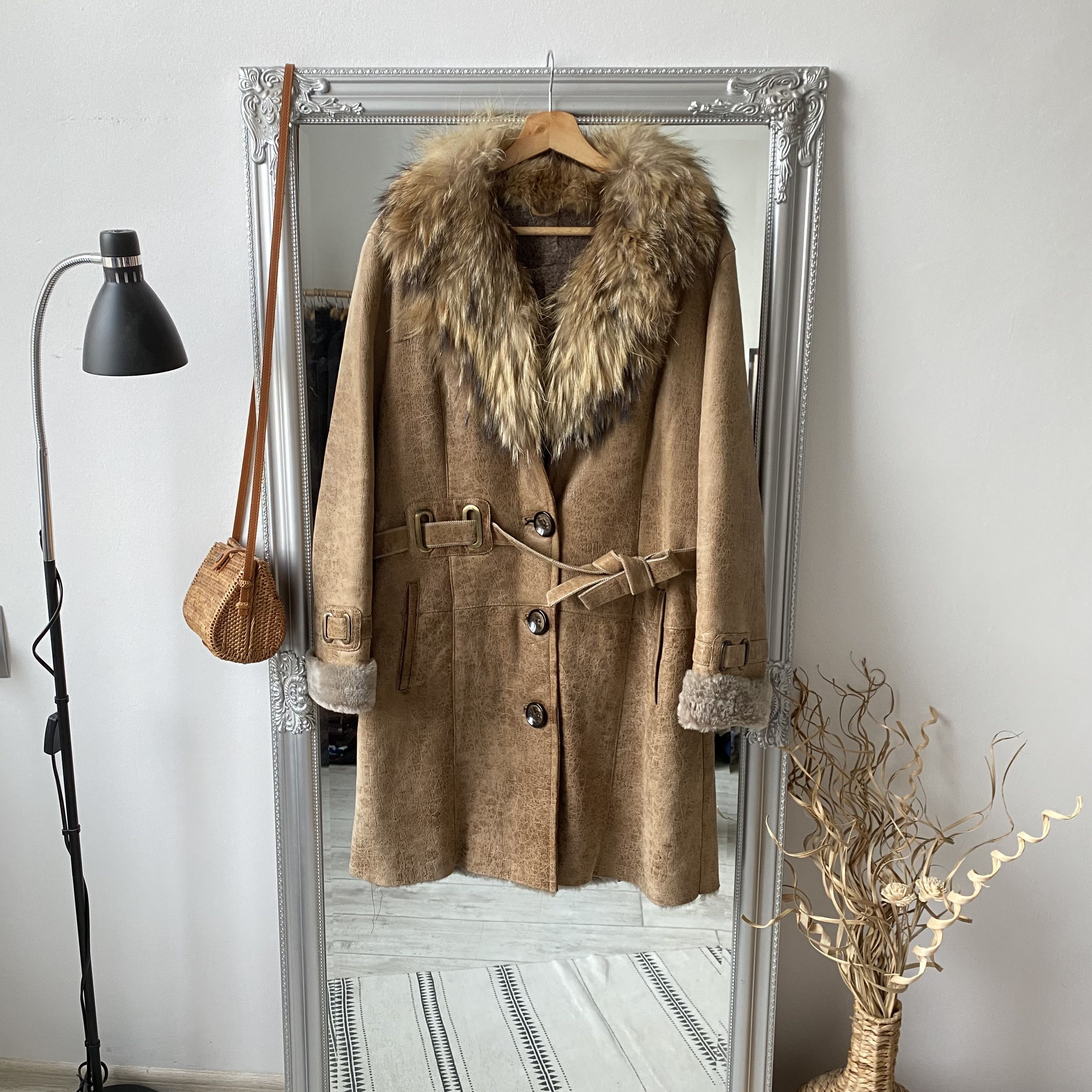 If Six Was Nine Y2K Vintage 2000s Real Fur Shepkins coat bandage Avant-garde Size L / US 10 / IT 46 - 7 Thumbnail