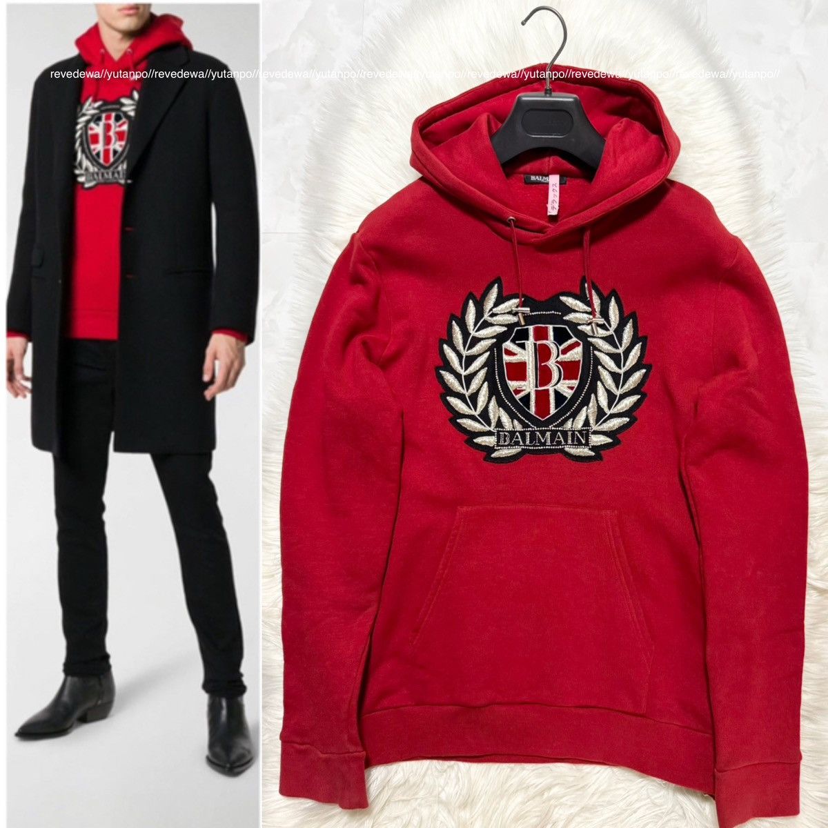 Balmain Balmain Homme Emblem Side Zip Hoodie Pullover Size US L / EU 52-54 / 3 - 1 Thumbnail