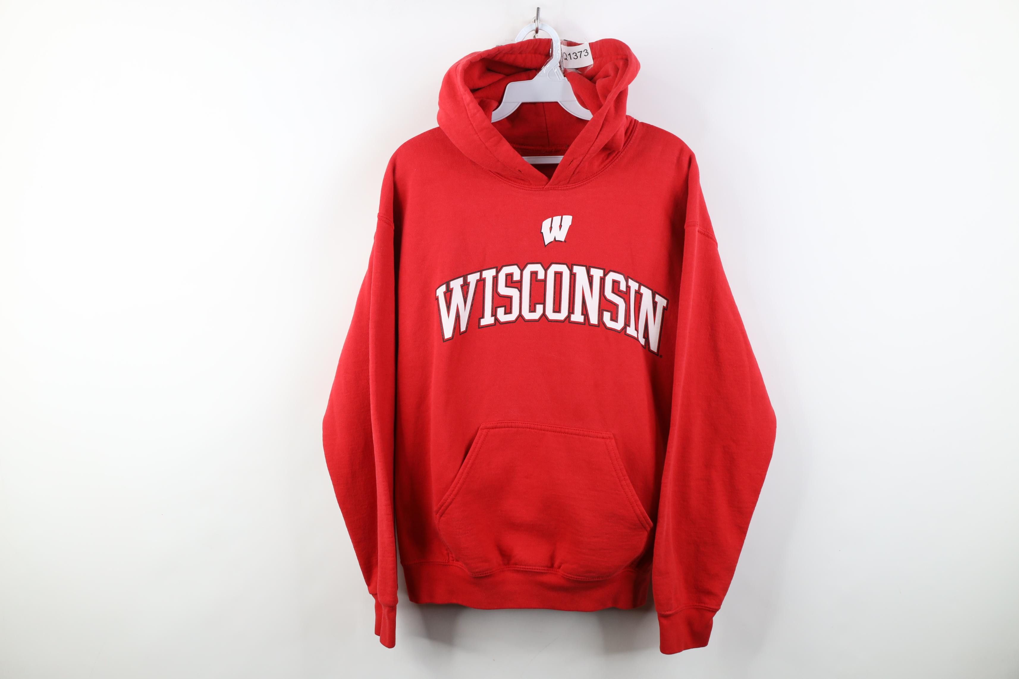 Vintage Vintage 90s Y2K University of Wisconsin Hoodie Sweatshirt Size US S / EU 44-46 / 1 - 1 Thumbnail