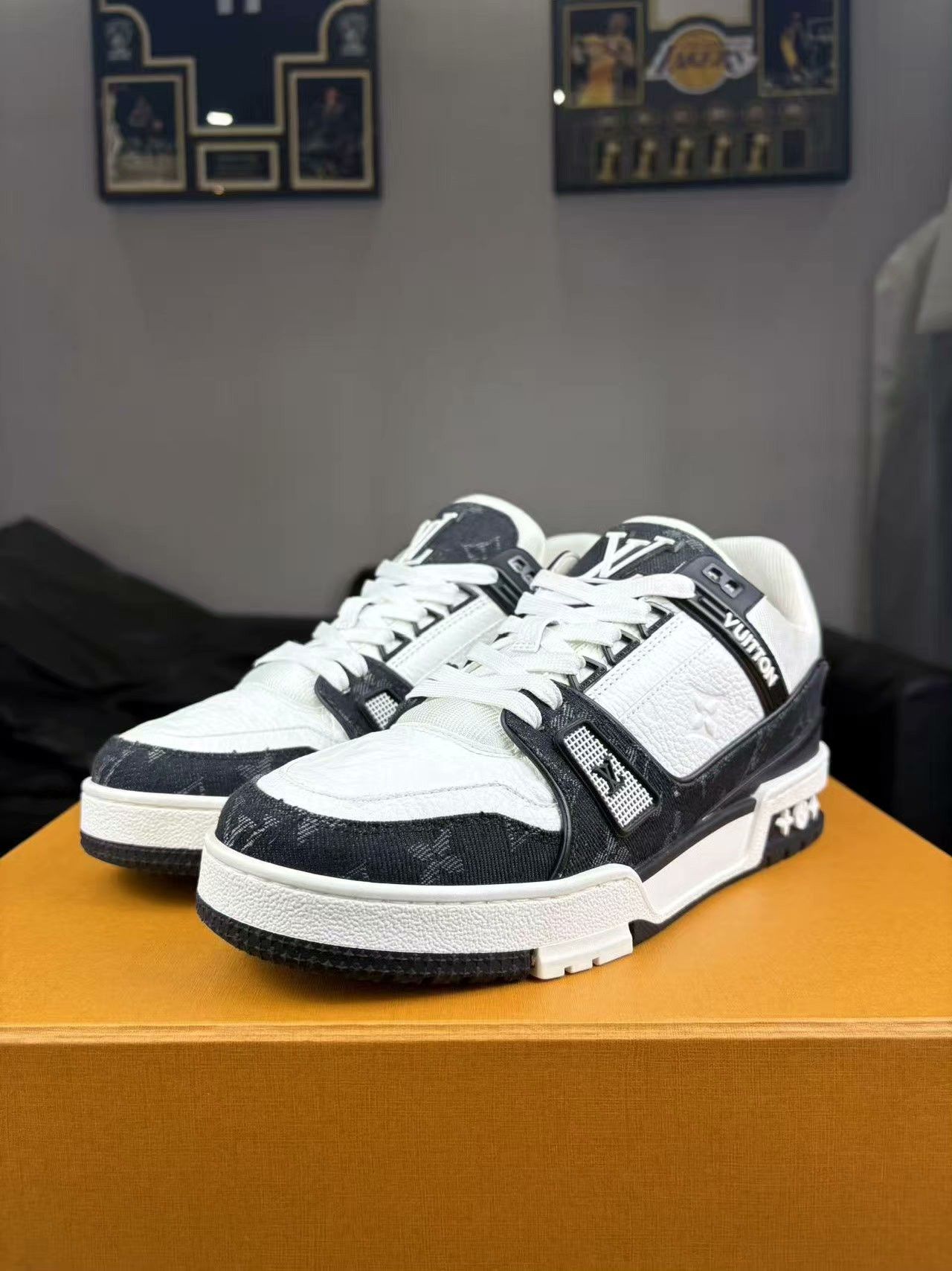 Louis Vuitton Louis Vuitton Training Denim Black Lowtop Sneakers 38 Men Size US 6 / EU 39 - 1 Thumbnail