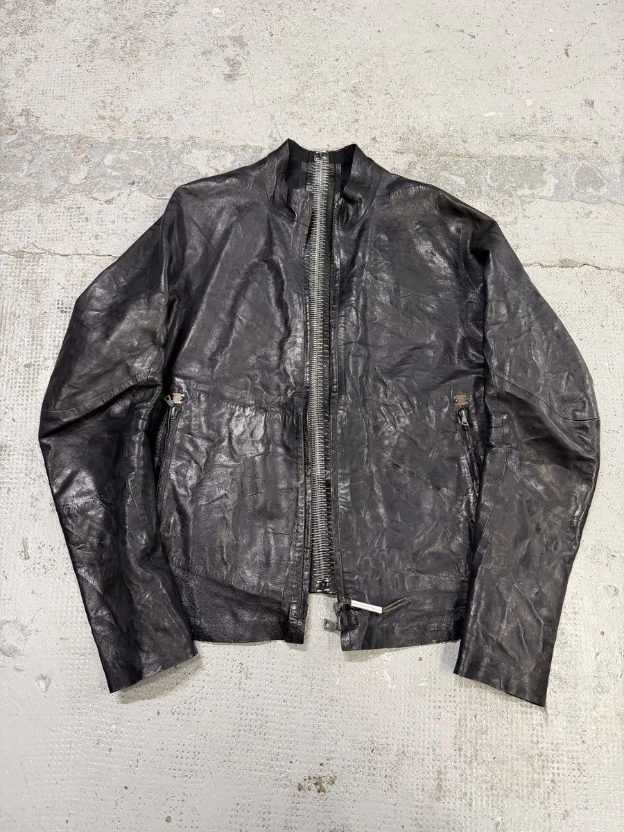 Isaac Sellam Experience Isaac Sellam Dark Purple Backzip Premium Leather Avant-Garde Jacket Size US L / EU 52-54 / 3 - 7 Thumbnail