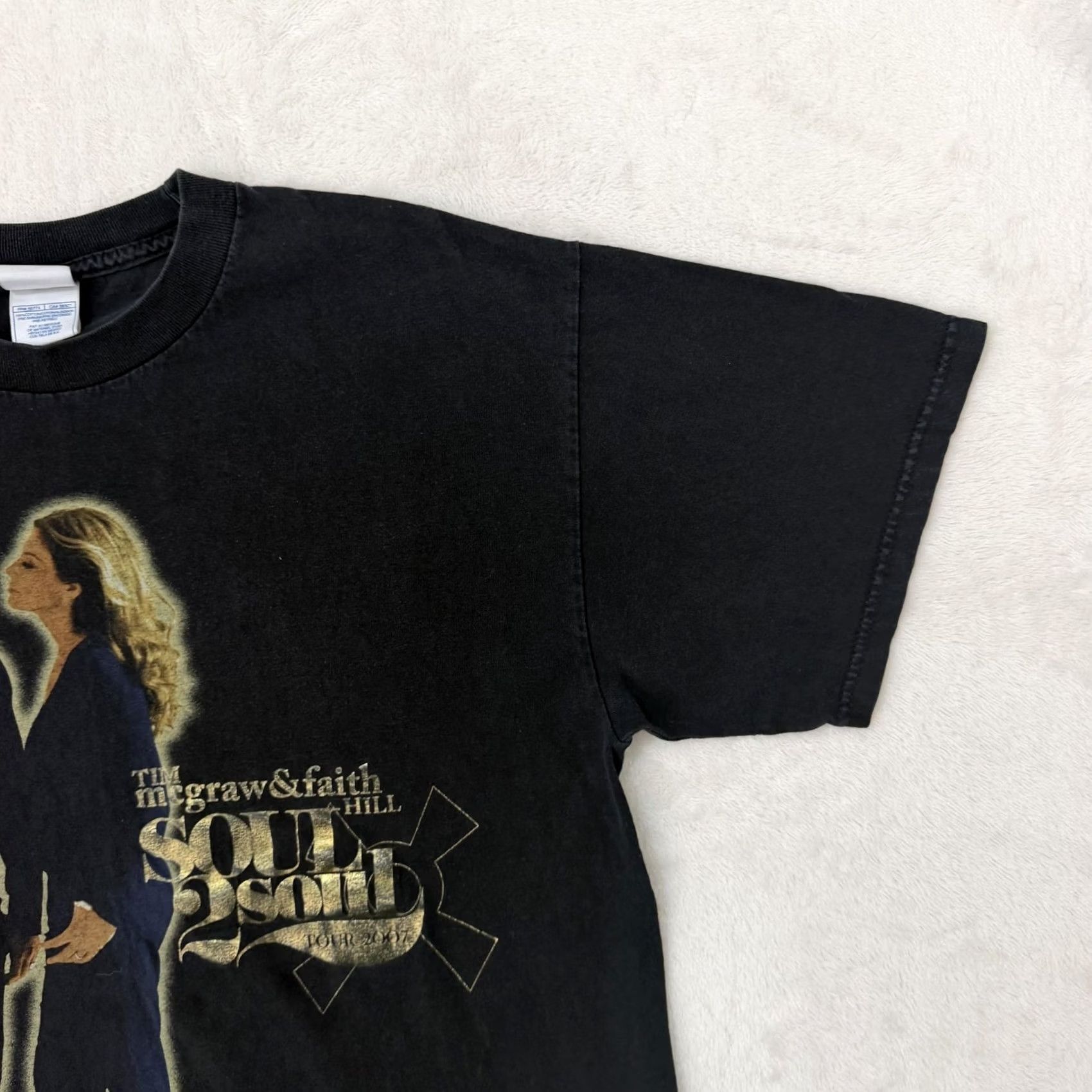 Vintage VINTAGE Tim McGraw Faith Hill Soul2Soul Tour Shirt Mens Large Black Double Sided Size US L / EU 52-54 / 3 - 4 Thumbnail