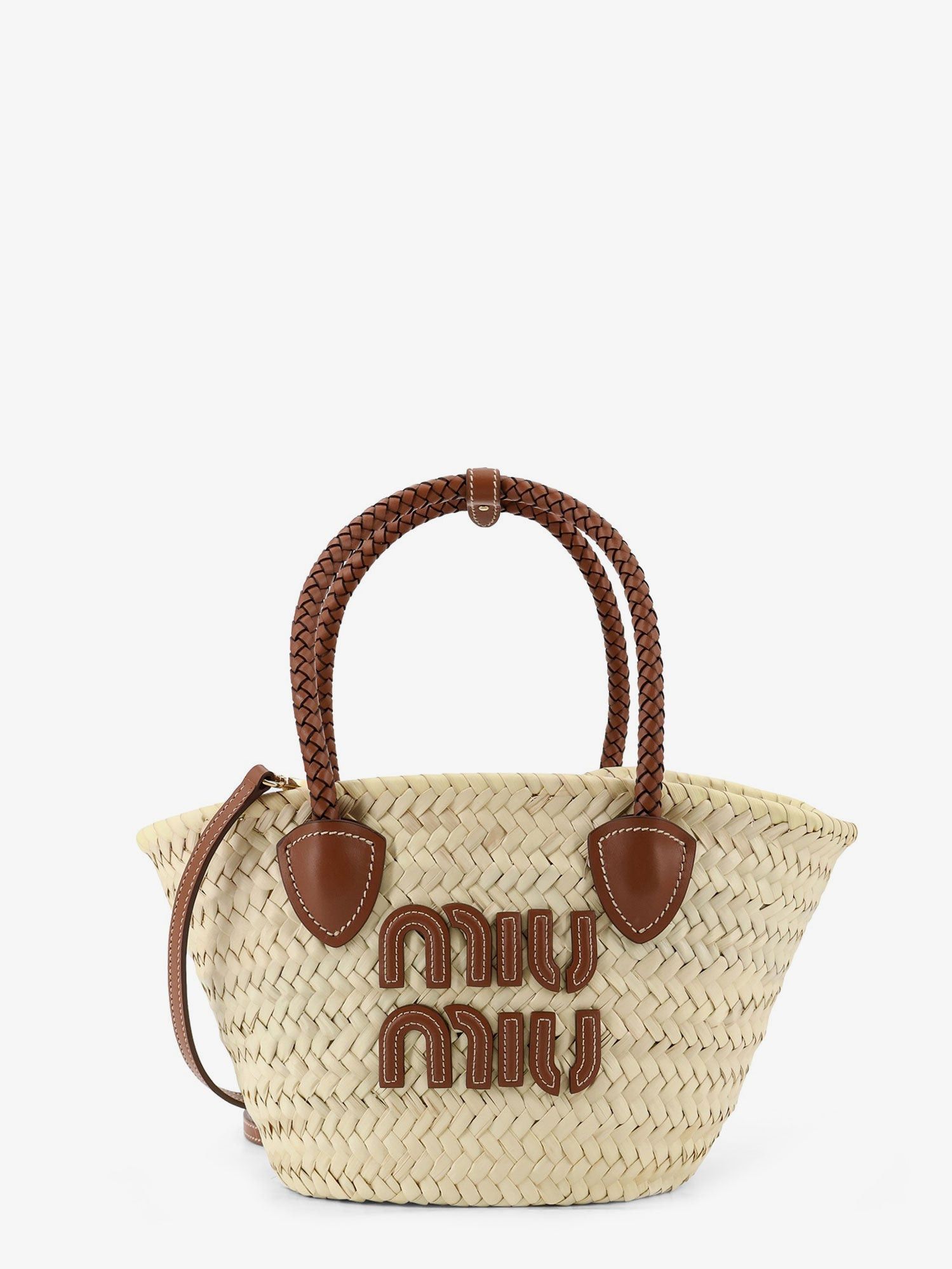 Miu Miu Palmito Handbag With Embossed Lettering Logo Size ONE SIZE - 1 Thumbnail