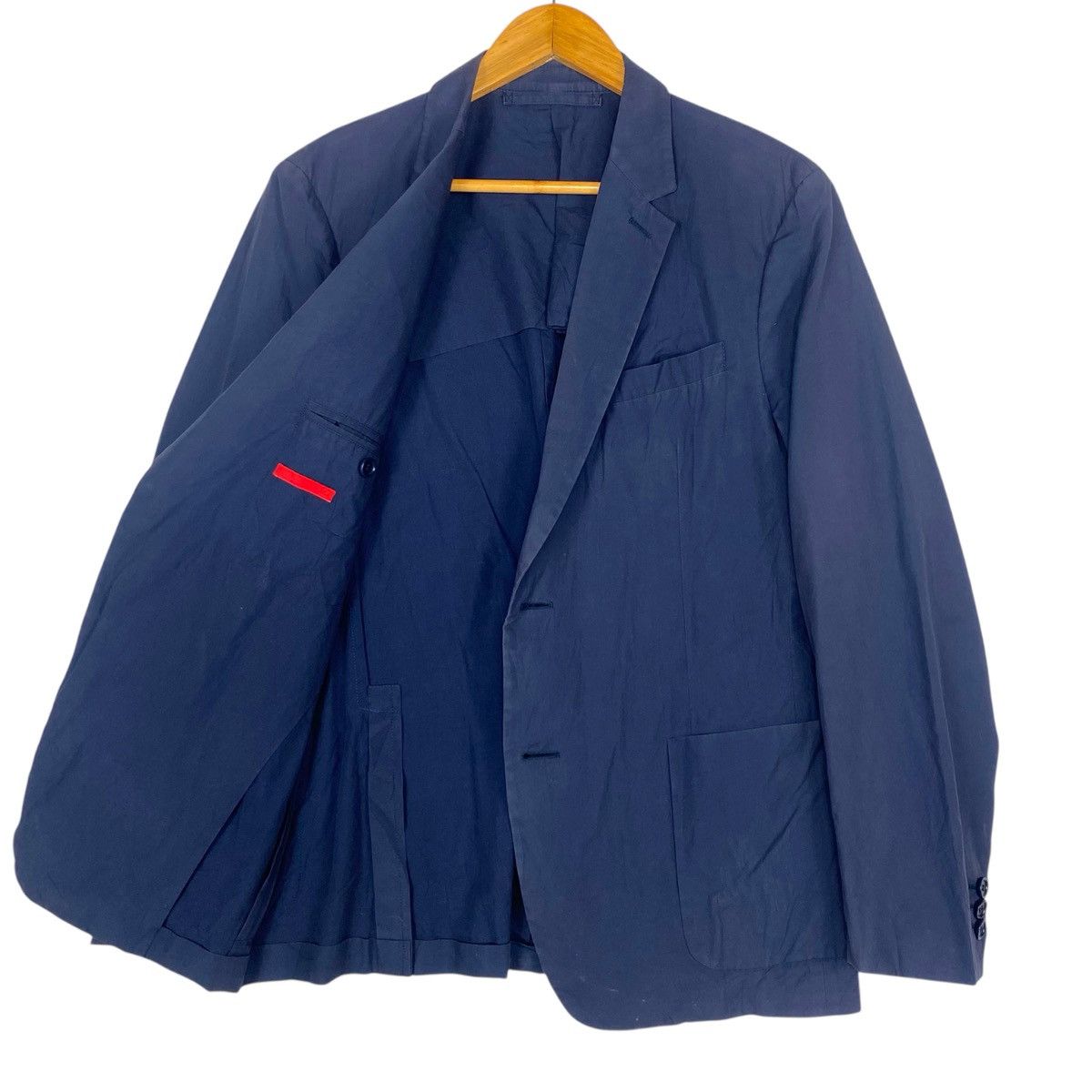 Prada 💥PRADA NAVY BLUE POPLIN COTTON JACKET Size US L / EU 52-54 / 3 - 6 Thumbnail