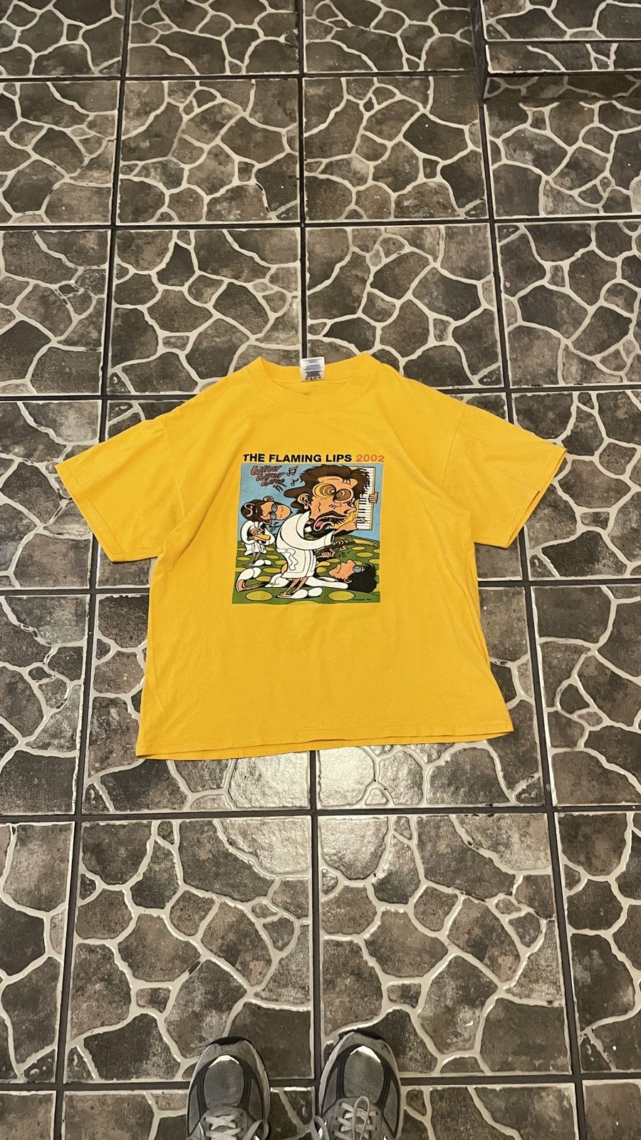 image of Vintage The Flaming Lips in Yellow, Men's (Size Medium)