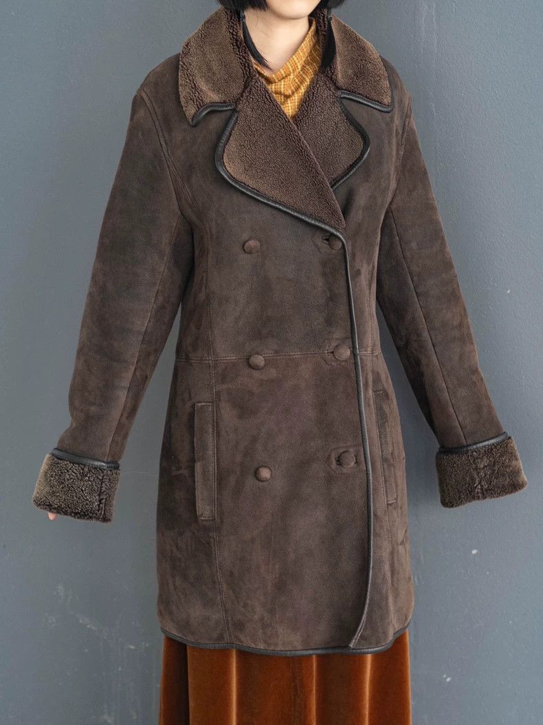 Kenzo KENZO Brown suede plush coat vintage Size XS / US 0-2 / IT 36-38 - 4 Thumbnail