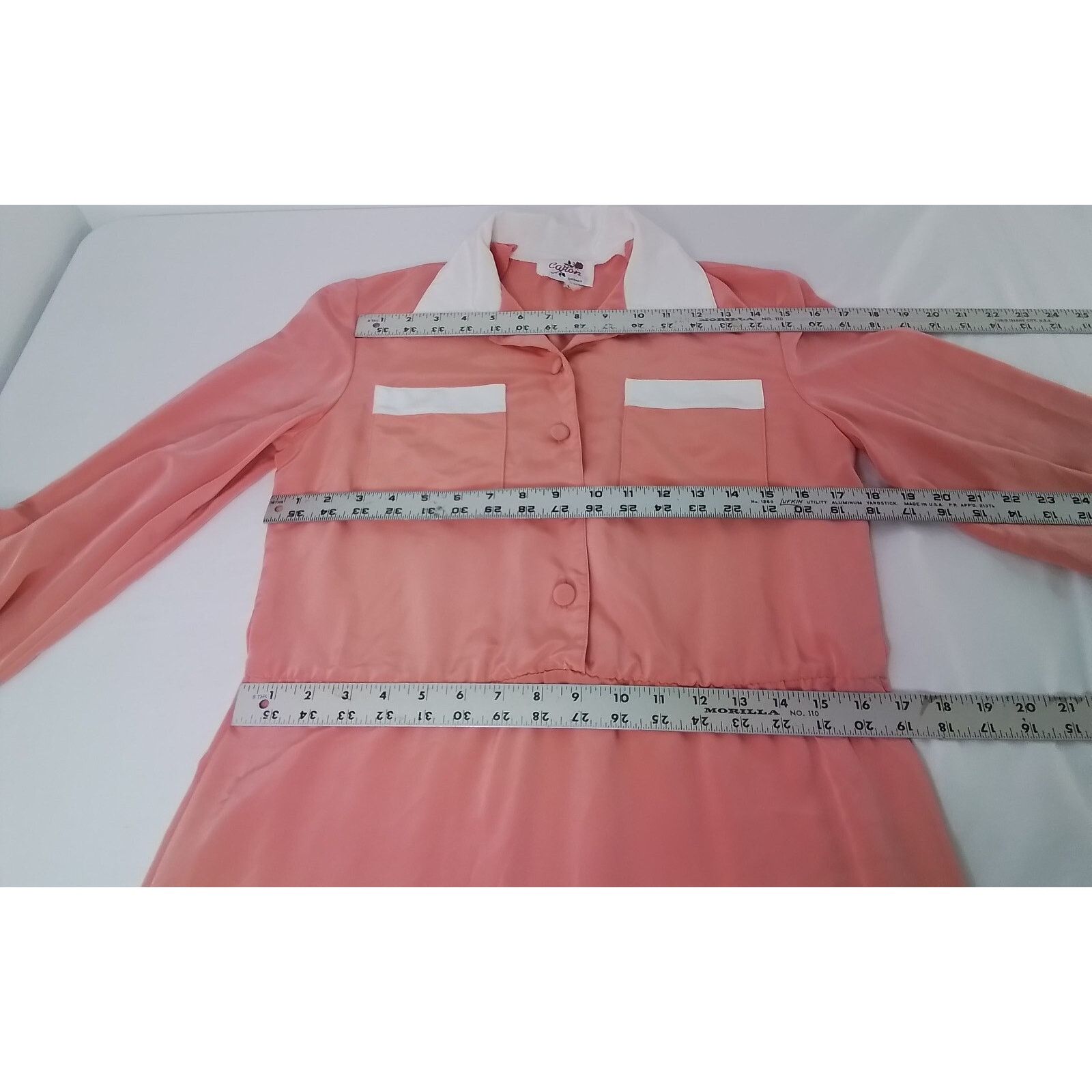 Other Caron Vintage Dress Women's Pink/White Size M / US 6-8 / IT 42-44 - 6 Thumbnail