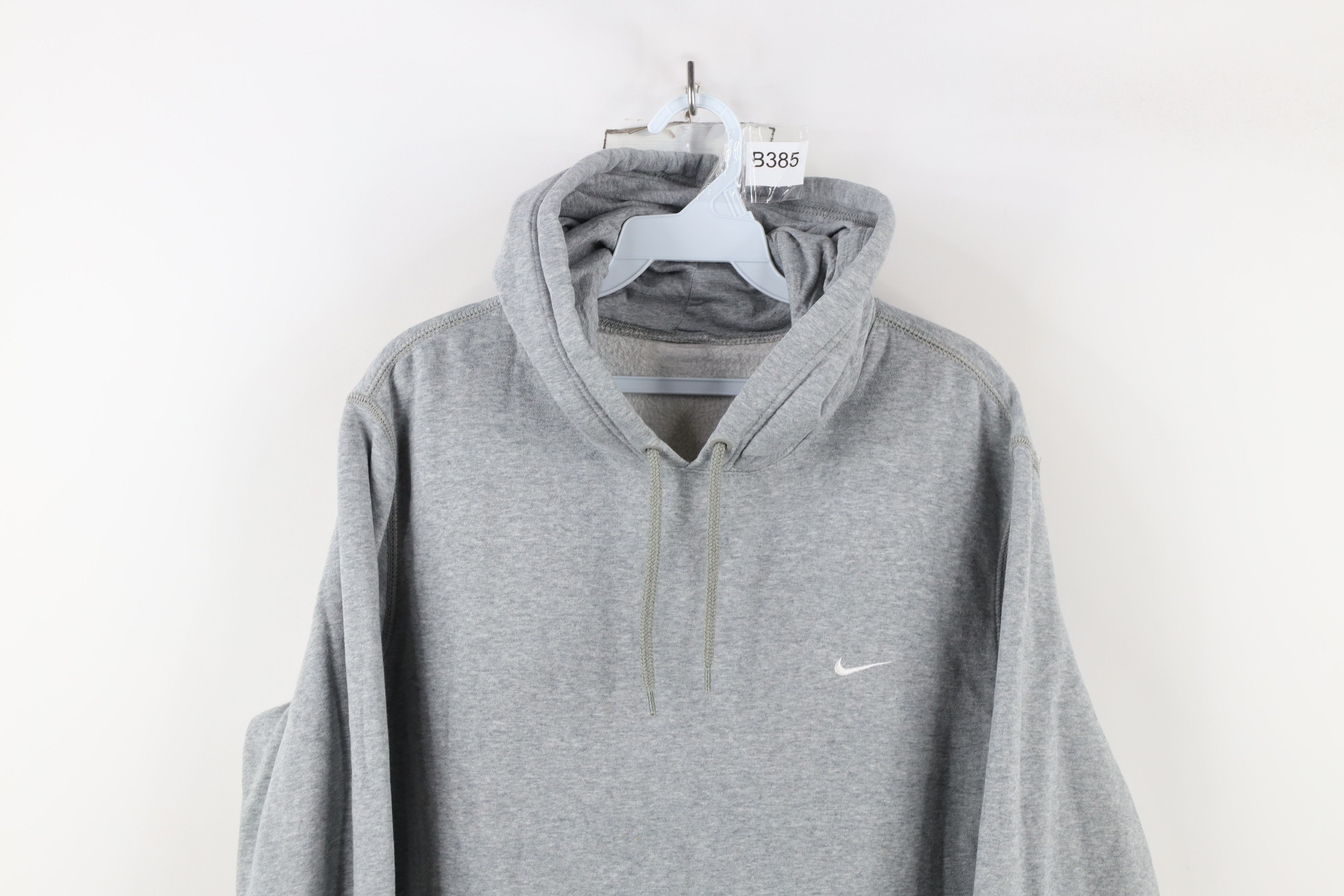 Nike × Vintage Vintage Y2K Nike Scott Mini Swoosh Hoodie Sweatshirt Gray Size US L / EU 52-54 / 3 - 2 Thumbnail