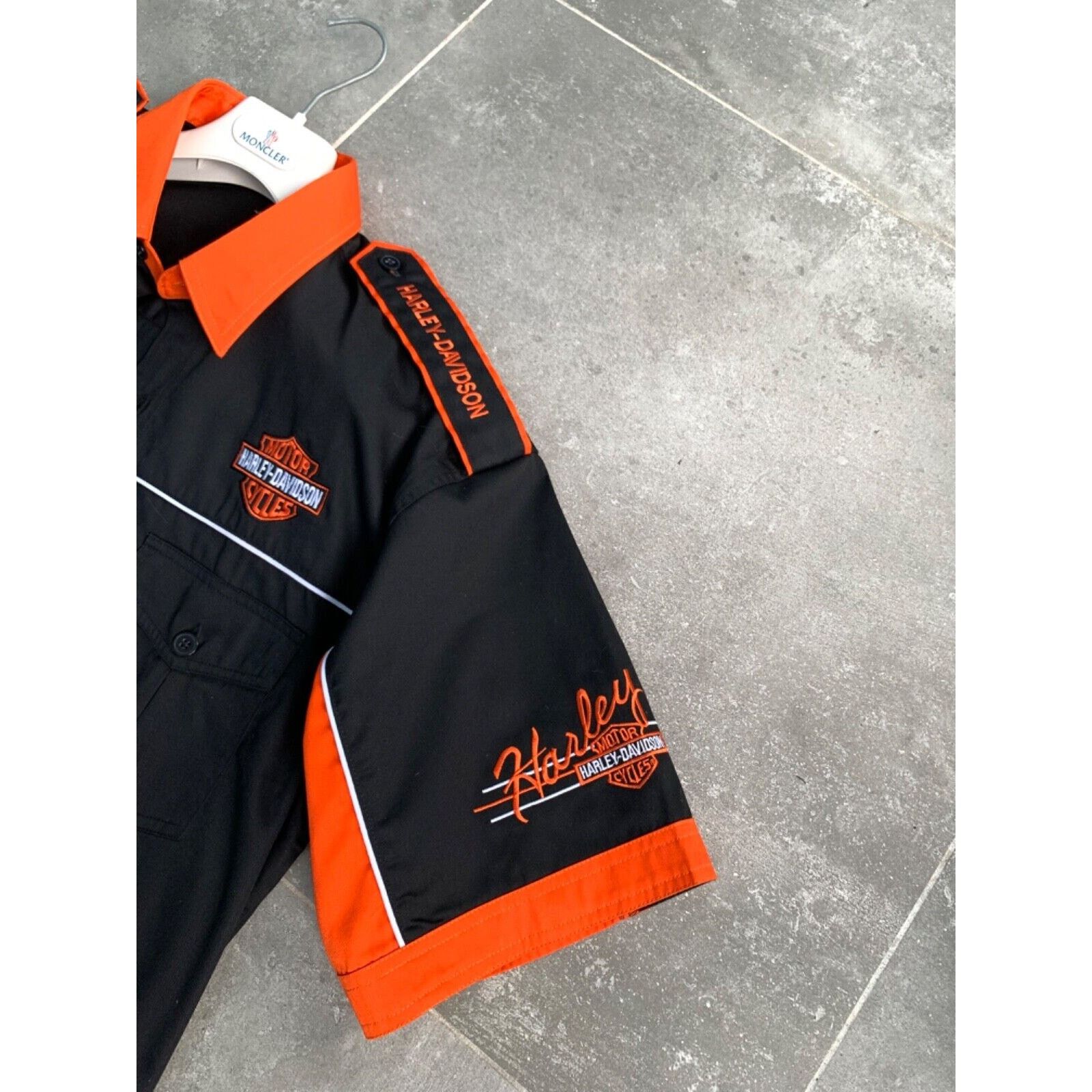 Harley Davidson Men's HARLEY DAVIDSON Biker Moto Embroidered Logo Shirt XL Size US XL / EU 56 / 4 - 14 Thumbnail