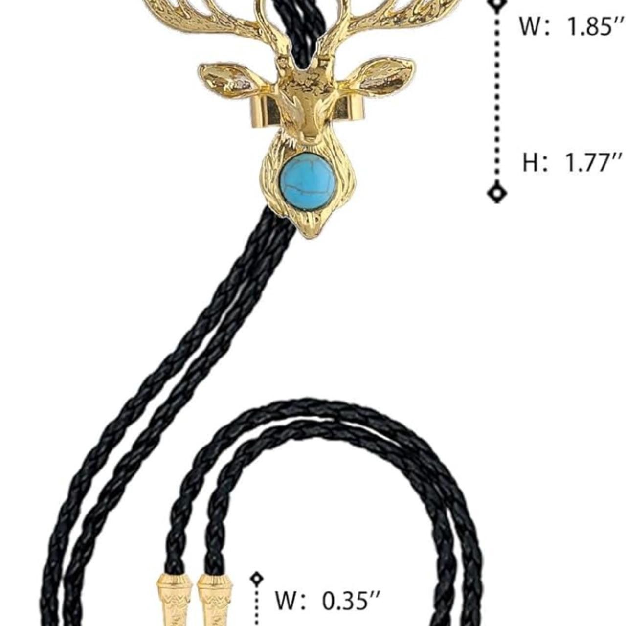 Other Turquoise Gold Bolo Tie Size ONE SIZE - 3 Thumbnail