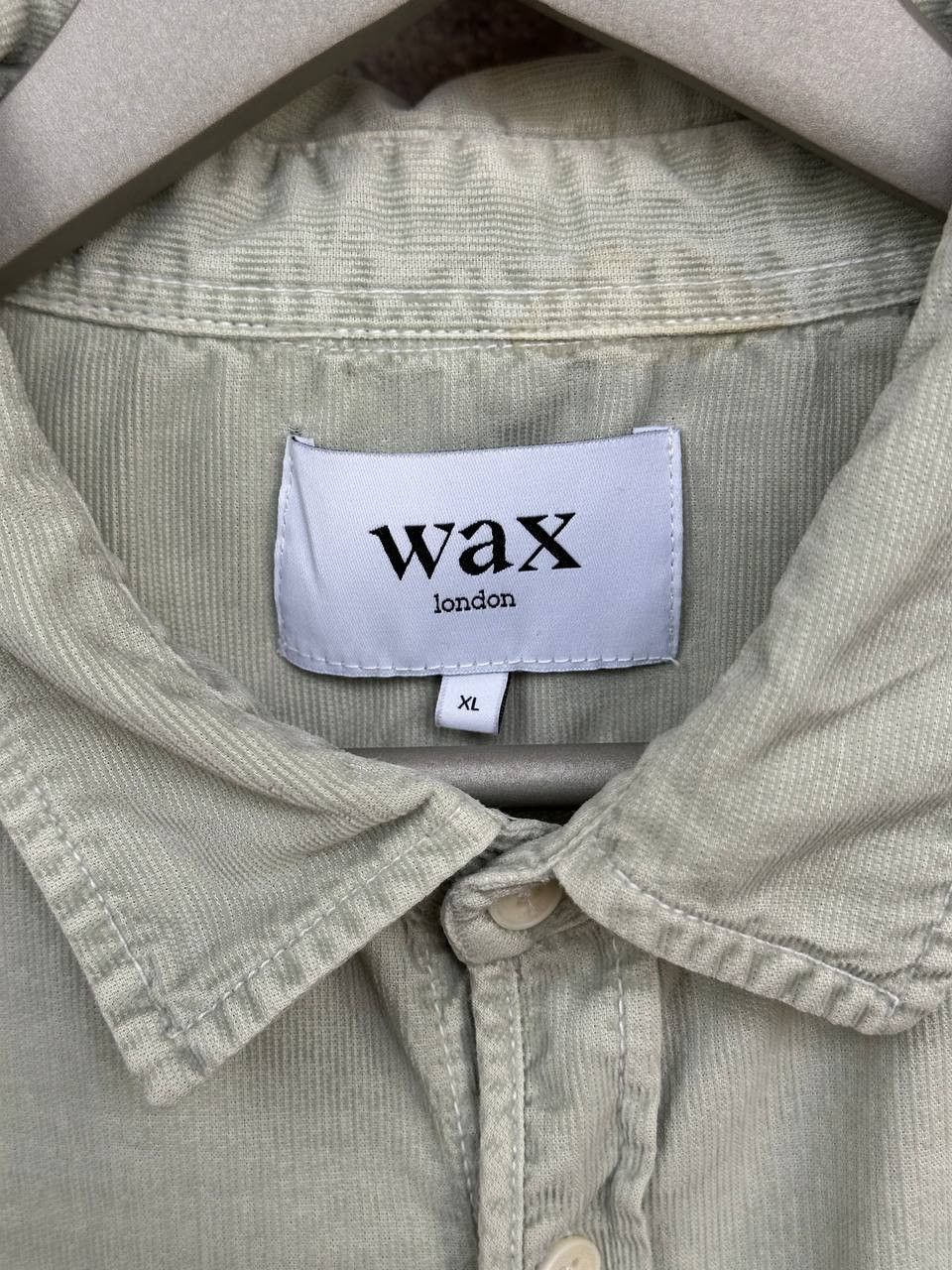 Wax London Wax London Button Shirt Textured Ribbed Sage Green LS Size US XL / EU 56 / 4 - 12 Thumbnail