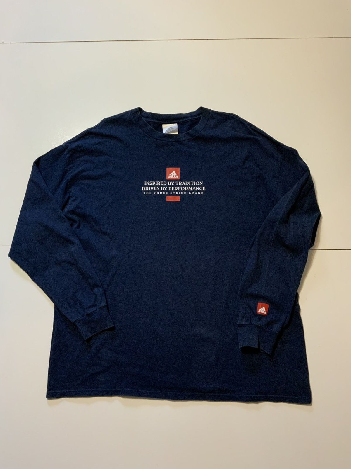 Adidas Vintage Y2K 2003 Adidas Inspired By Tradition L/S T-Shirt Size US XL / EU 56 / 4 - 1 Thumbnail