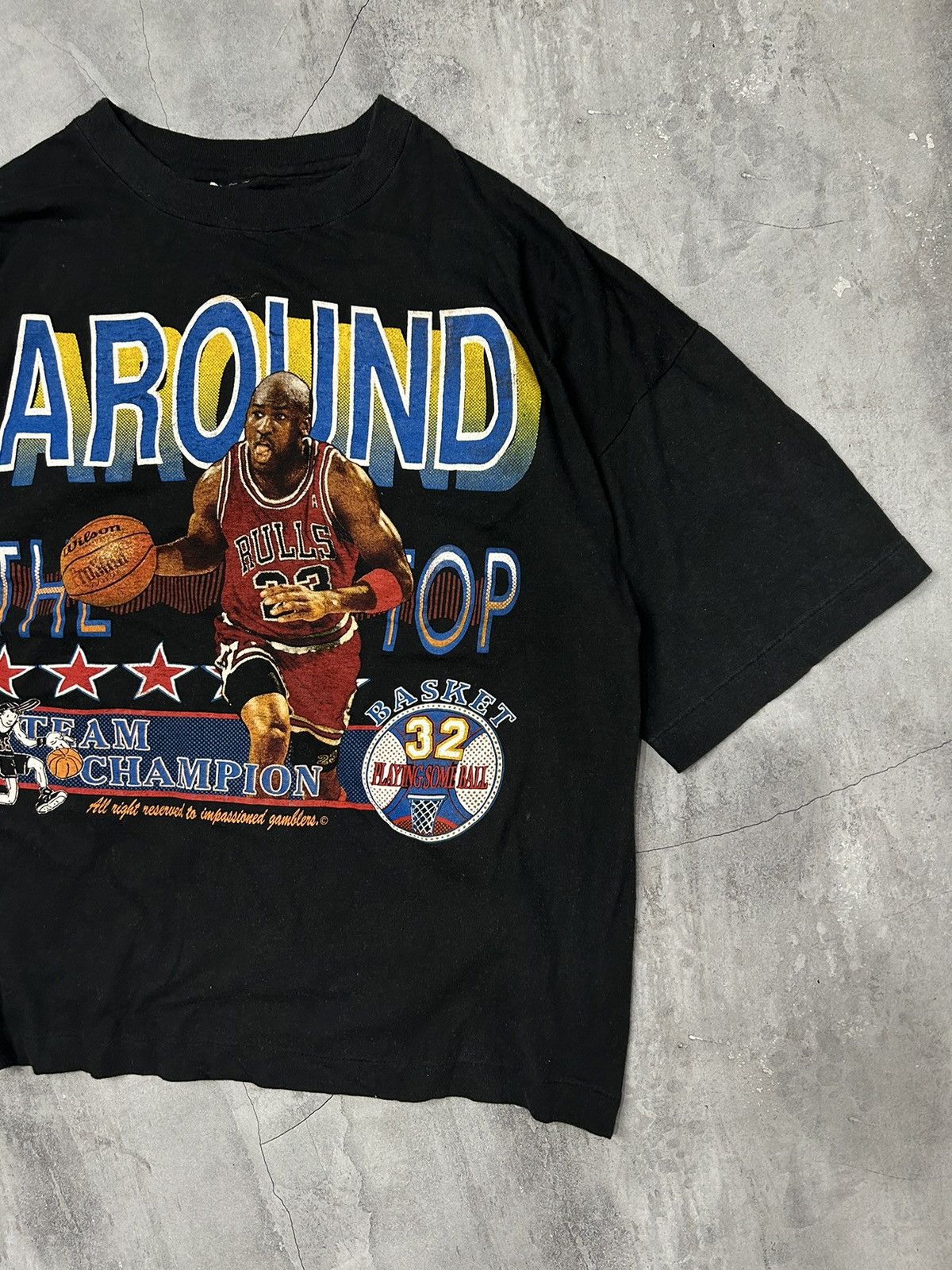 Jordan Brand Vintage Early 90s Michael Jordan 'Around the Top' Euro Tee Size US L / EU 52-54 / 3 - 3 Thumbnail