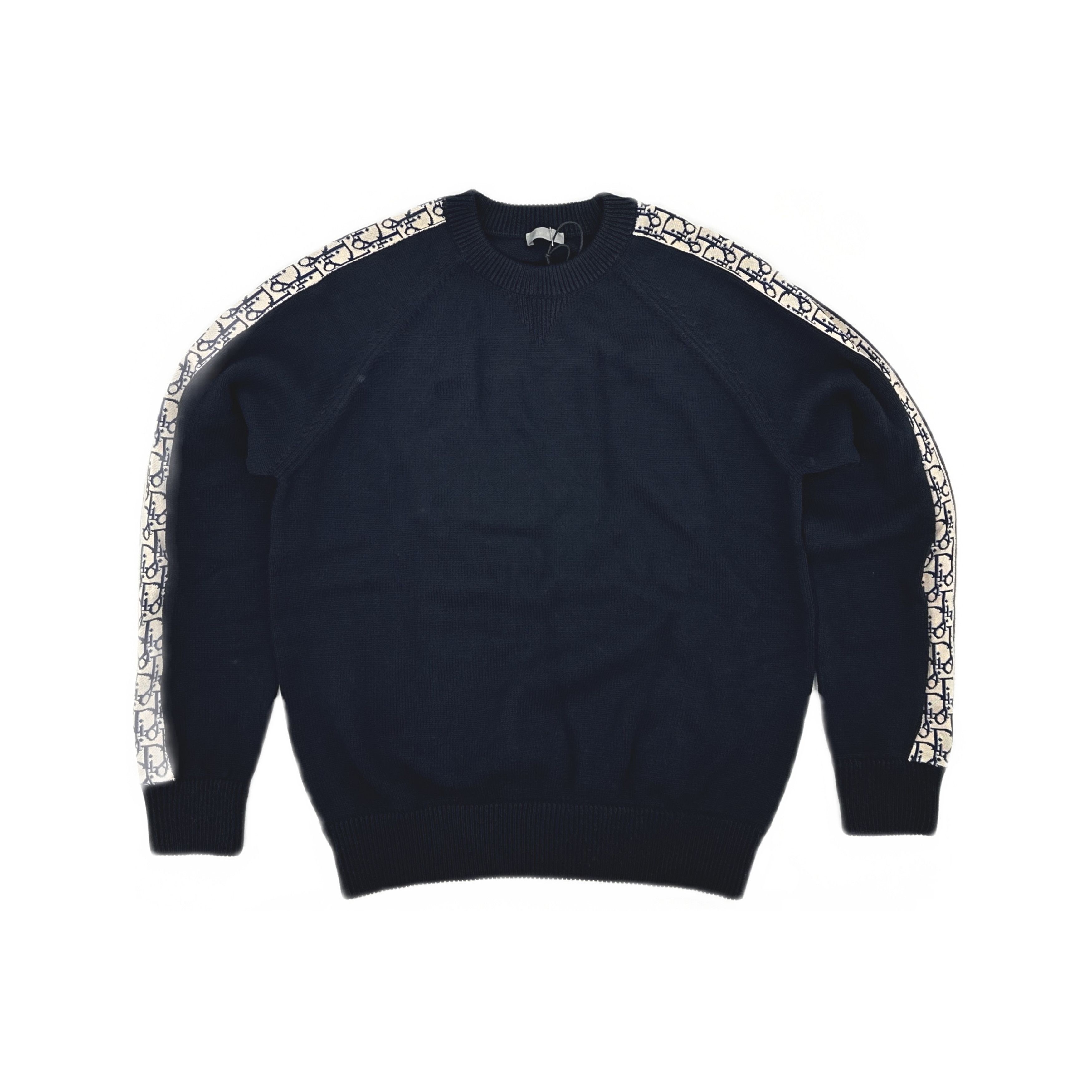 Dior Dior 'Dior Oblique' Stripe Blue Sweater | Grailed