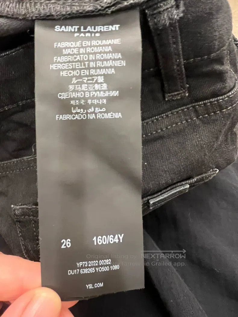 Saint Laurent Paris Saint Laurent Paris Black Tight Jeans Size US 26 / EU 42 - 5 Thumbnail
