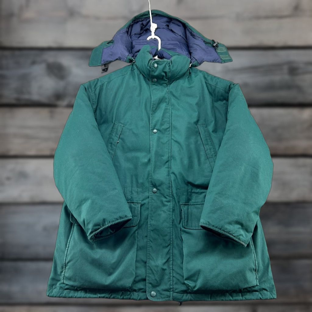 Eddie Bauer VINTAGE Eddie Bauer Jacket Mens L Green Puffer Hooded Goose Down Ridge Line 90s Size US L / EU 52-54 / 3 - 1 Thumbnail
