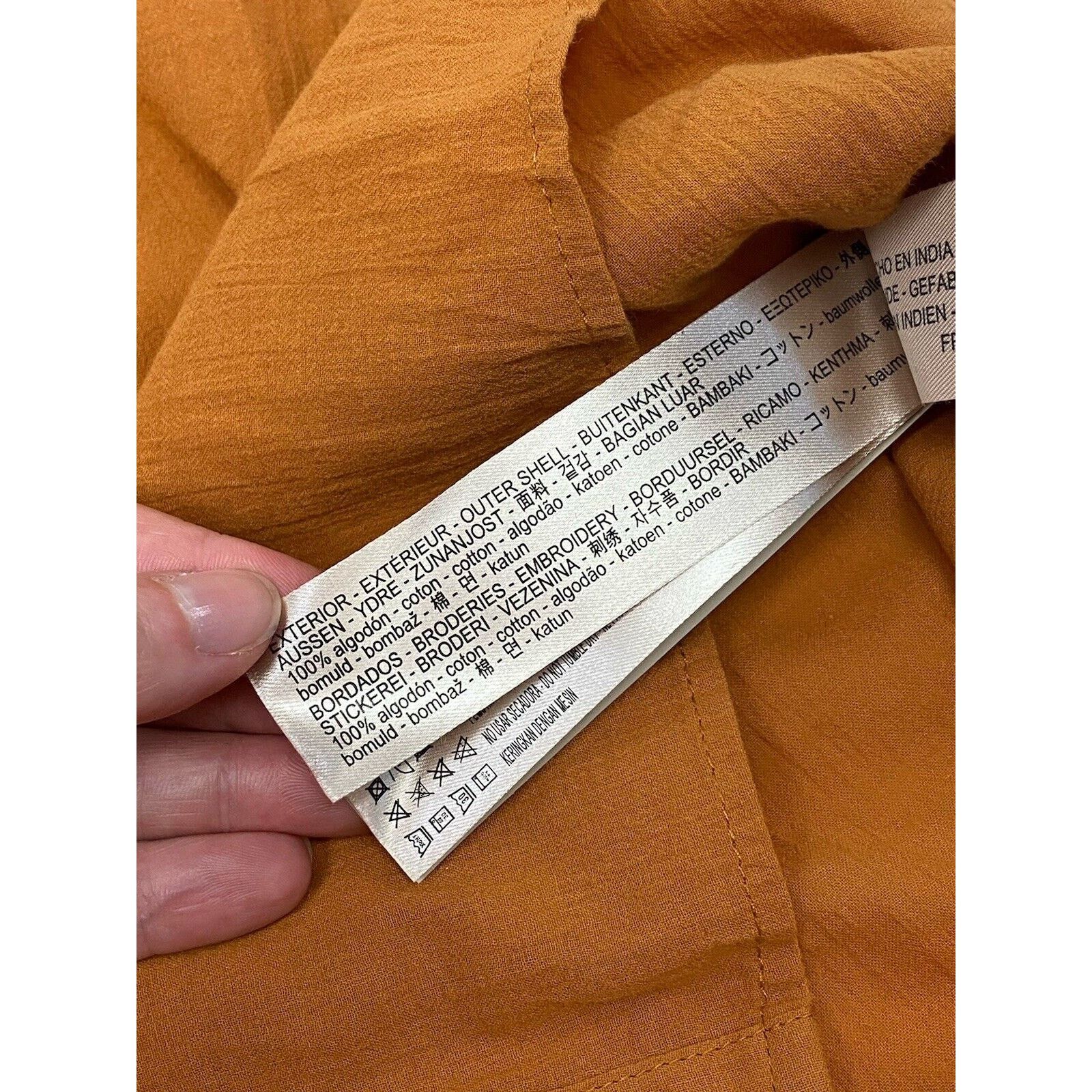 Massimo Dutti NWT Massimo Dutti Orange Rust Button Shirt Blouse Linen Size M / US 6-8 / IT 42-44 - 10 Thumbnail
