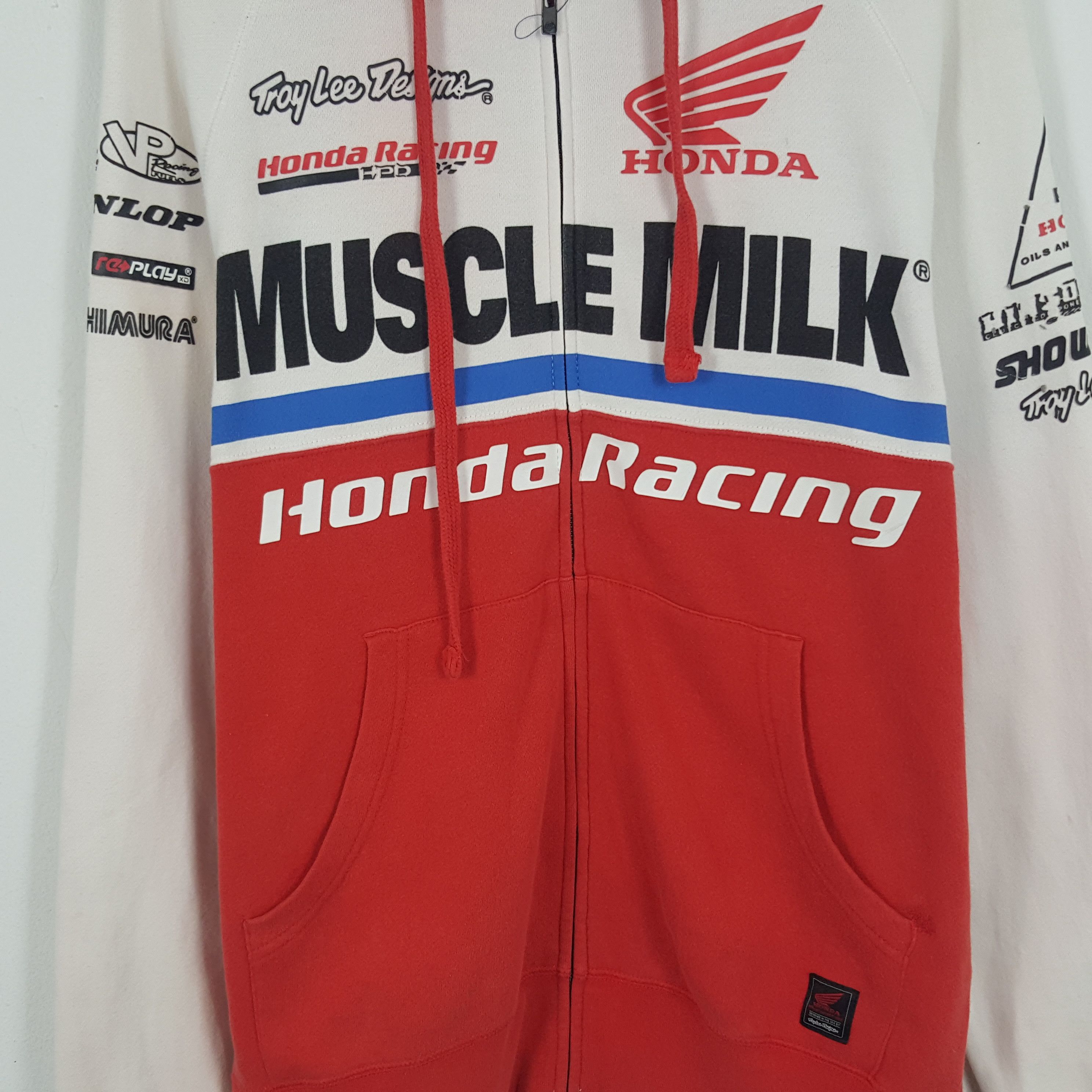 Honda × Vintage Vintage Honda Muscle Milk Zipper Jacket With Hoodies Size US M / EU 48-50 / 2 - 4 Thumbnail