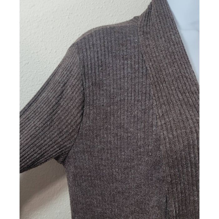 Other Emi & Joe Brown Marled Open Front Coatigan Sweater Small 