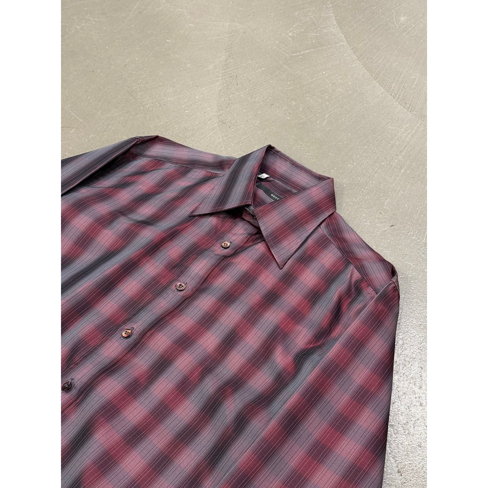 Gucci 1997 Gucci by Tom Ford iridescent checkered shirt Size S / US 4 / IT 40 - 4 Thumbnail