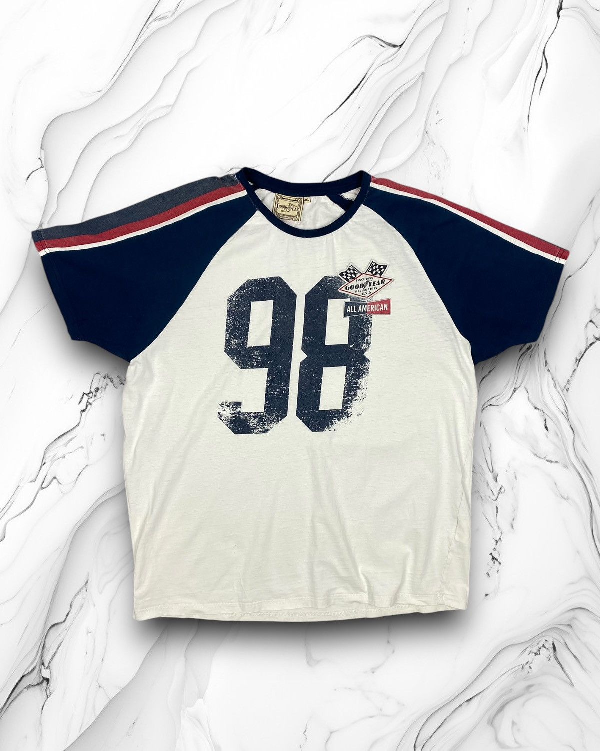 Vintage Vintage Good Year Racing Tires USA Big Logo Tee 90s Size US XXL / EU 58 / 5 - 1 Thumbnail