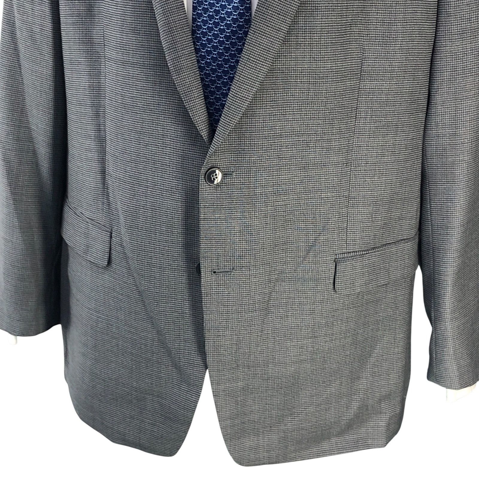 Calvin Klein Calvin Klein Size 48L Sport Coat Blazer Jacket Micro Check Size 48L - 3 Thumbnail