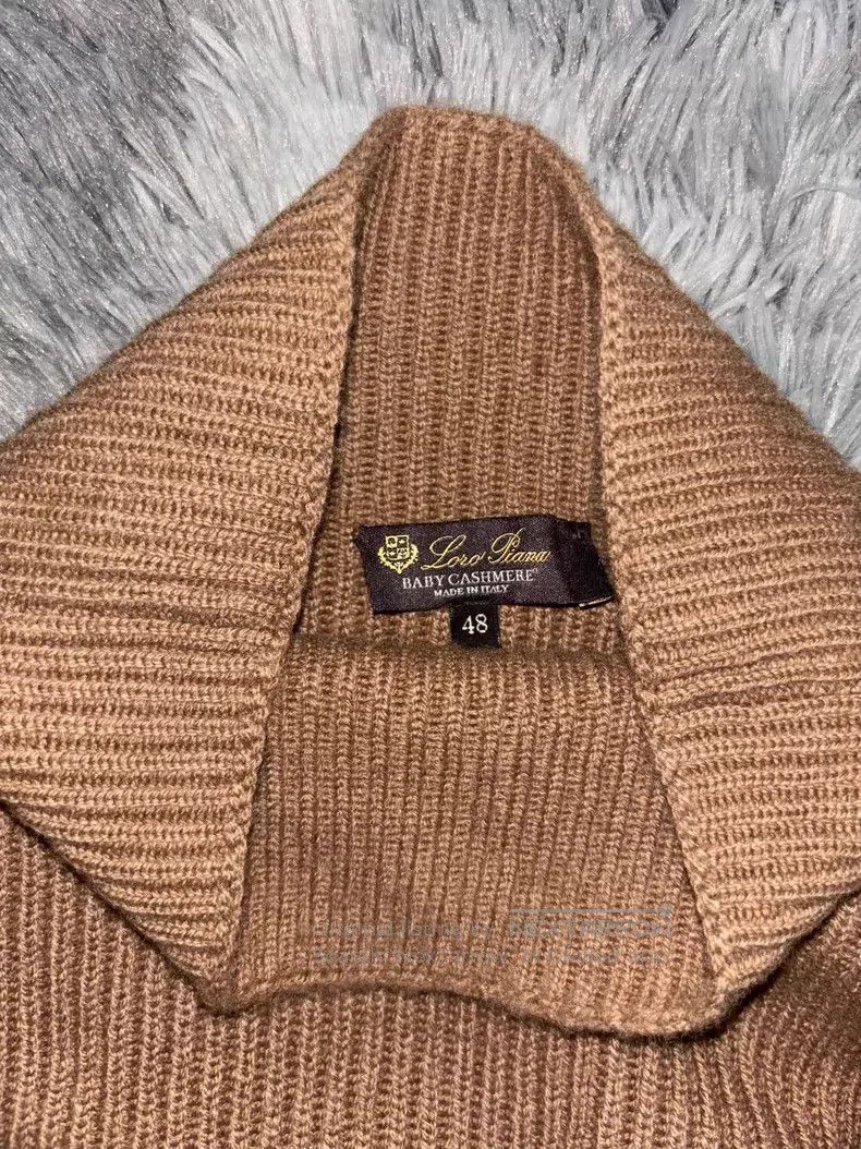 Loro Piana Loro Piana Khaki Baby Cashmere High Neck Knit Top Size US M / EU 48-50 / 2 - 3 Thumbnail