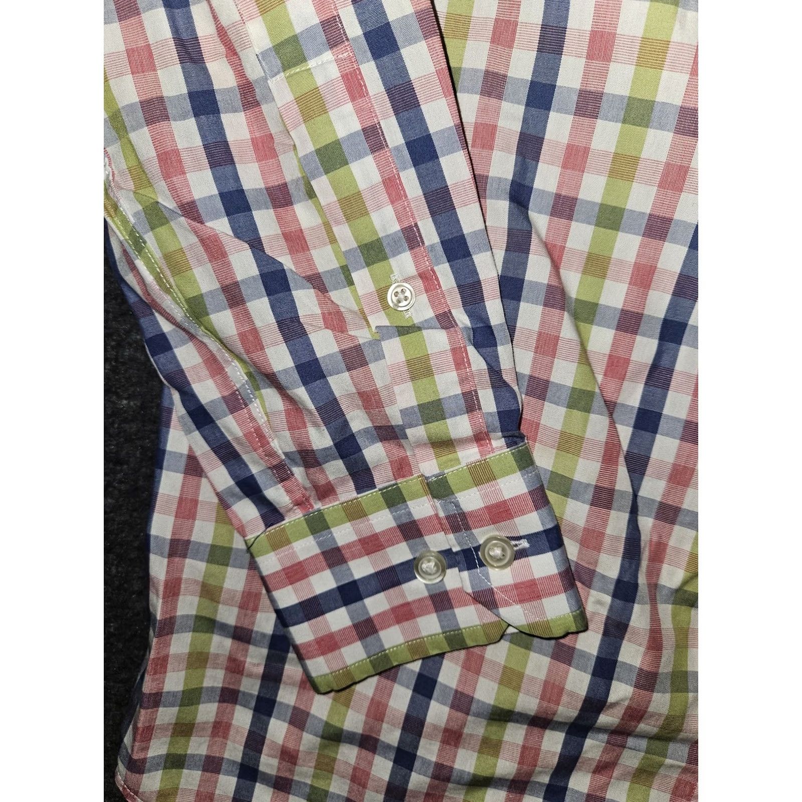 Banana Republic Banana Republic Shirt Mens Medium Multicolor Plaid Non Iron Tailored Slim Fit Shirt Size US M / EU 48-50 / 2 - 2 Thumbnail