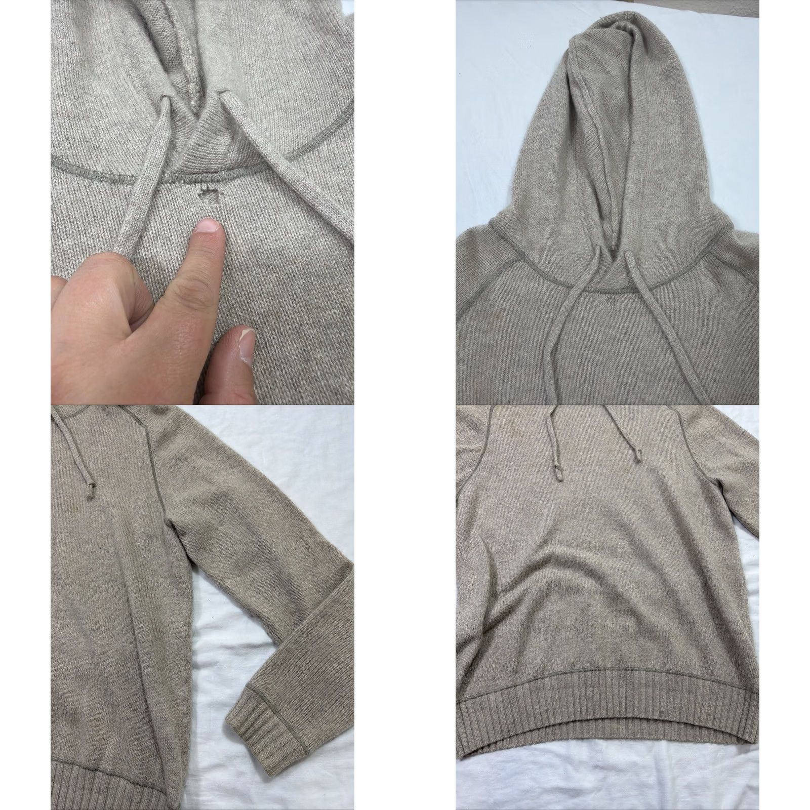 Everlane Everlane Women’s Large Pullover Hooded Sweatshirt Taupe Cashmere Beige Size L / US 10 / IT 46 - 8 Thumbnail