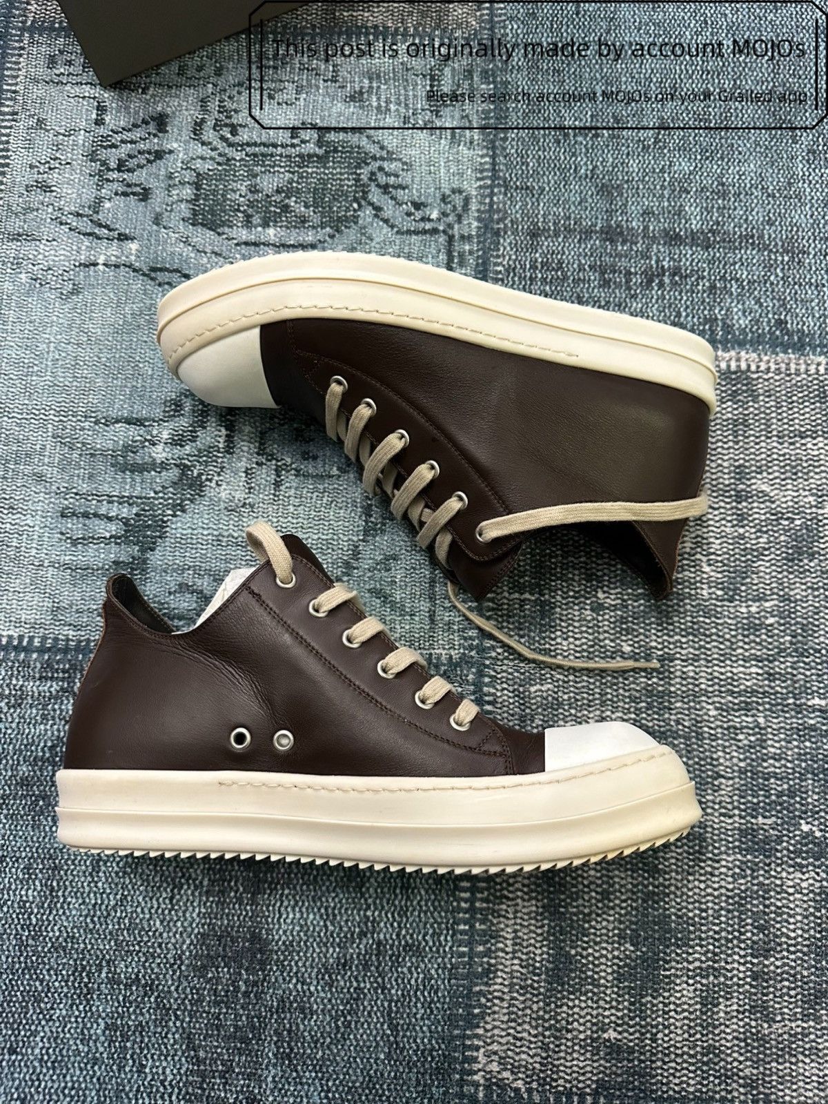 Rick Owens Sz 42 Rick Owens Dark Brown Temple Low-Top mojos2359514 Size US 9 / EU 42 - 2 Thumbnail