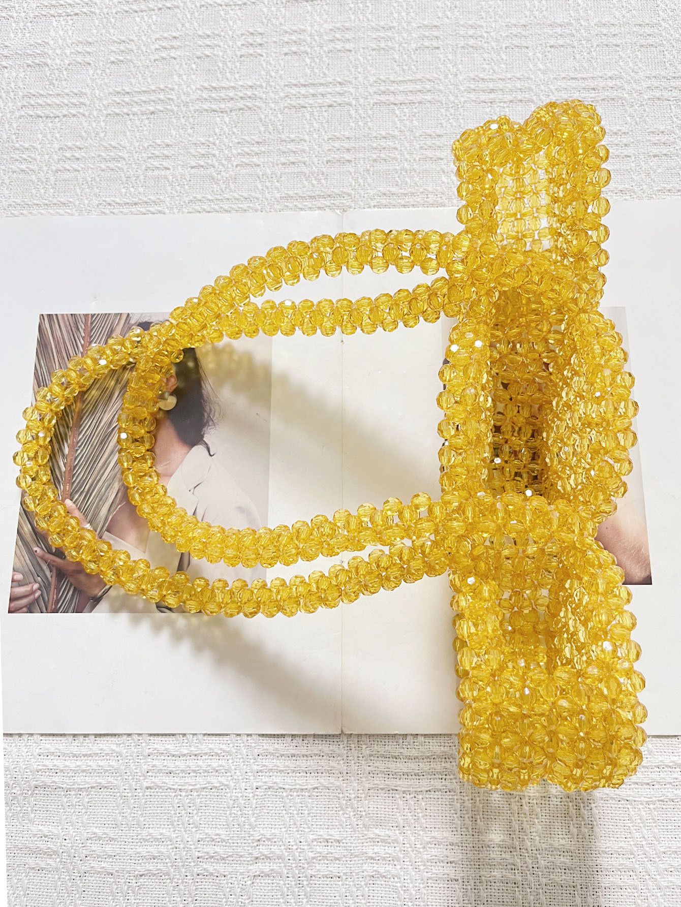 Japanese Brand Hand-Beaded Woven Cherry-Shaped Shoulder Bag Size ONE SIZE - 4 Thumbnail