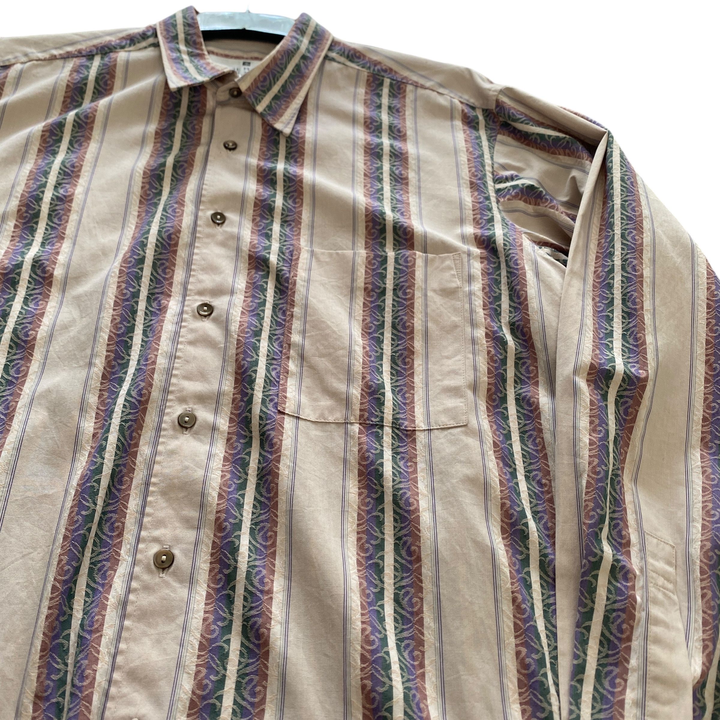 Pierre Balmain × Vintage Vintage Pierre Balmain Stripped Longsleeve Shirts Size US L / EU 52-54 / 3 - 3 Thumbnail