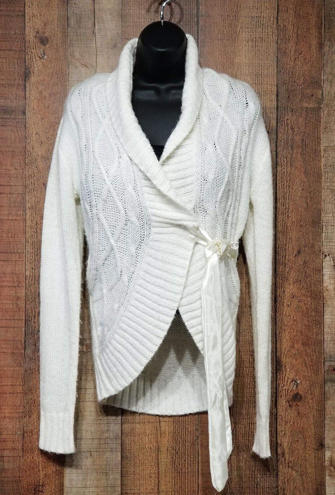 Designer Roommates Sweater Size Medium White Ivory Ties at waist v Size M / US 6-8 / IT 42-44 - 1 Thumbnail