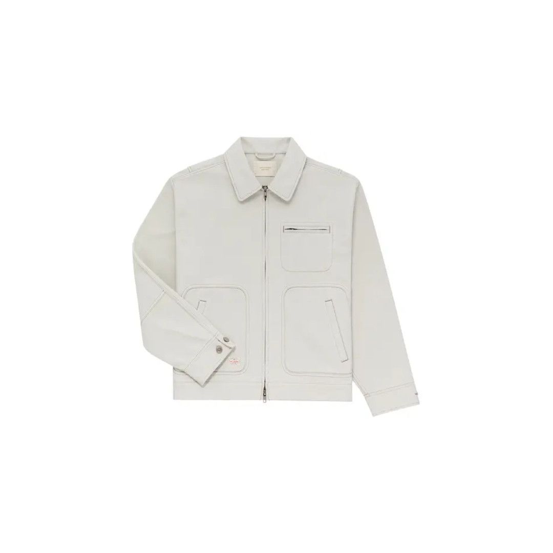 Aime Leon Dore o1mle0725 Trapunto Workwear Jacket in Silver Birch Size US XL / EU 56 / 4 - 1 Thumbnail