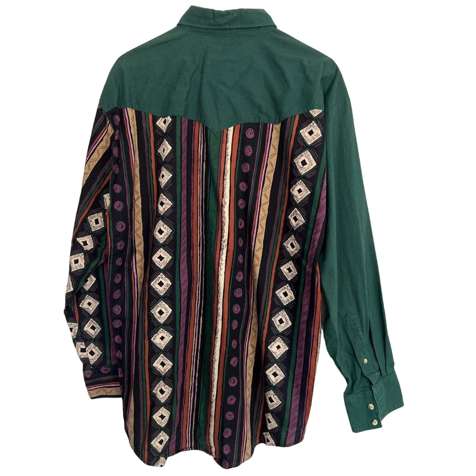 Vintage Vintage Rough Rider Western Shirt Aztec Button Up USA Made Size US L / EU 52-54 / 3 - 2 Thumbnail