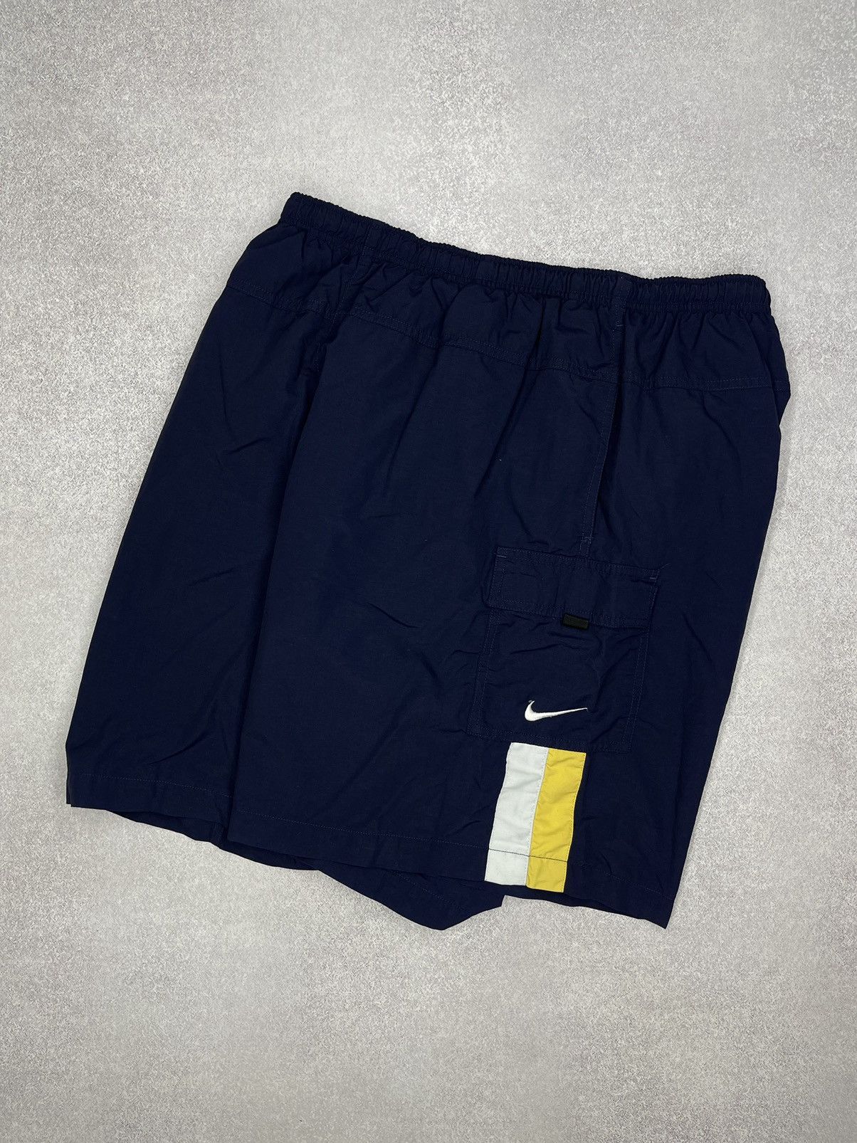 Nike × Nike ACG × Vintage Rare Vintage Nike Cargo Shorts Navy Nylon Y2K Swoosh Size L Size US 34 / EU 50 - 1 Thumbnail