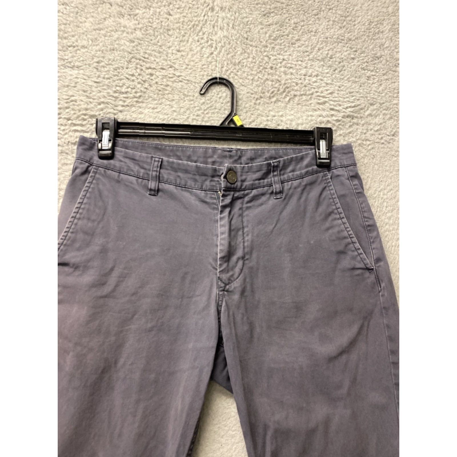 Bonobos BONOBOS Slim Taper Chino Pants Men 30x32 Gray Cotton Blend Zip Flat Front Regular Inseam 32 Mens Golf Style Size US 30 / EU 46 - 2 Thumbnail