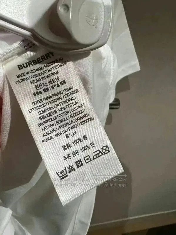 Burberry Burberry White Cotton Short Sleeve T-Shirt. Size US XL / EU 56 / 4 - 5 Thumbnail