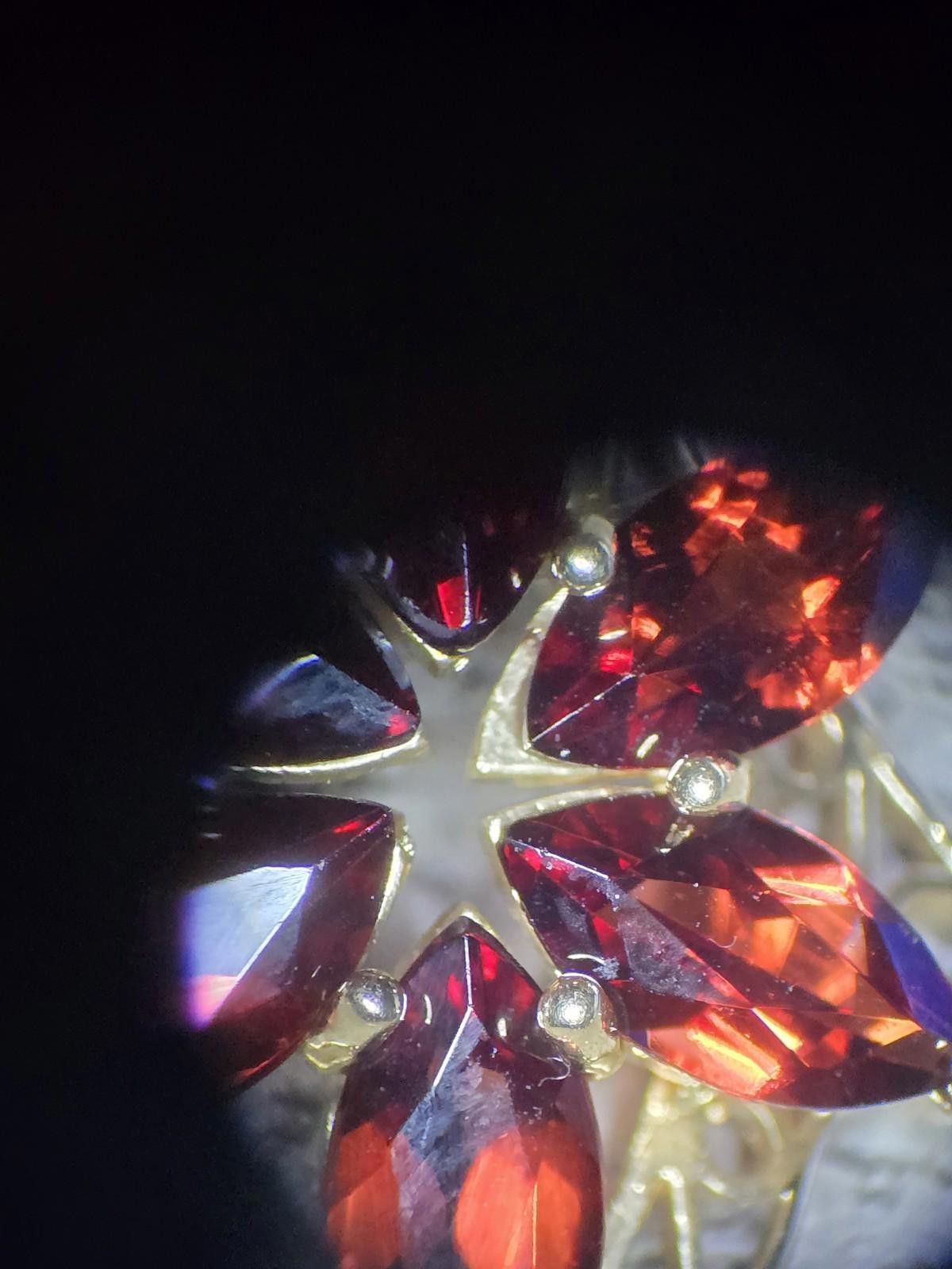 The Unbranded Brand Vtg Mexico 14k Gold Star Flower Amethyst Pendant Size ONE SIZE - 7 Thumbnail